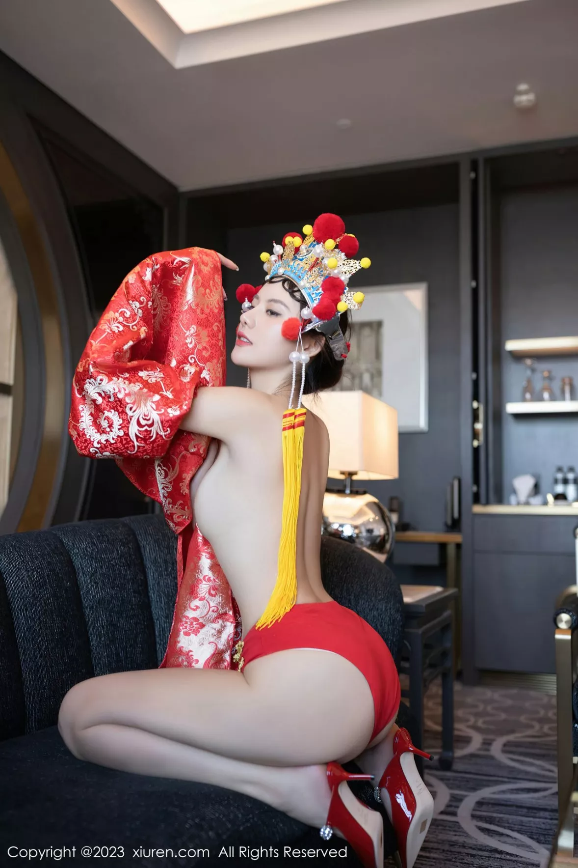 秀人集.com_[XiuRen秀人网]No.6308_模特就是阿朱啊喜庆花嫁主题私房半脱露曼妙绝美身姿诱惑写真81P