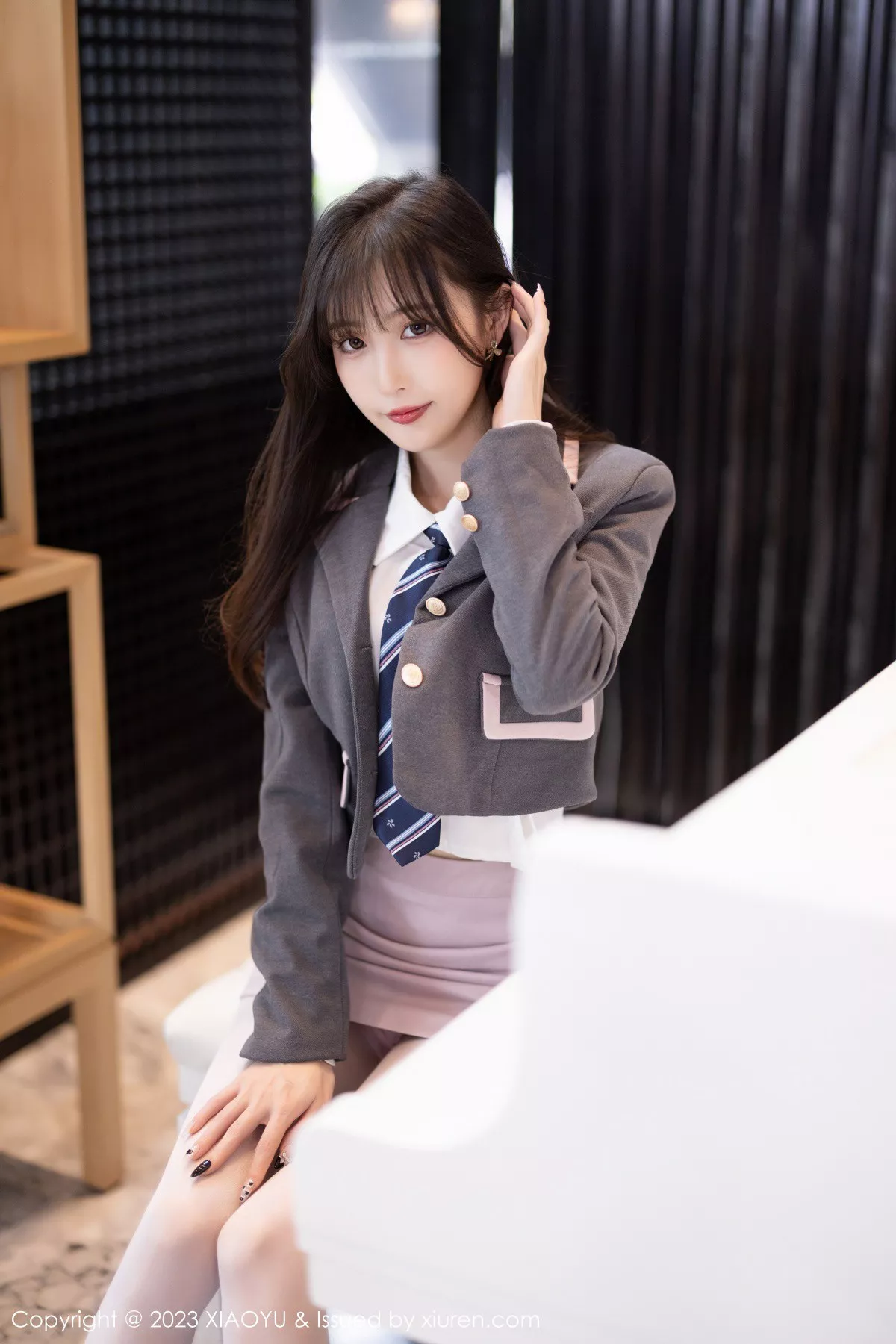 秀人集.com_[XiaoYu画语界]Vol.996_模特林星阑性感粉色情趣护士服配蕾丝吊袜秀惹火身材诱惑写真87P