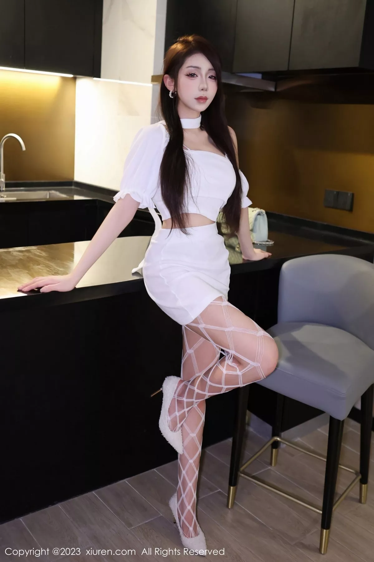 秀人集.com_[XiuRen秀人网]No.6555_模特金幼汐Vivian私房半脱露性感白色蕾丝轻透内衣惹火诱惑写真81P