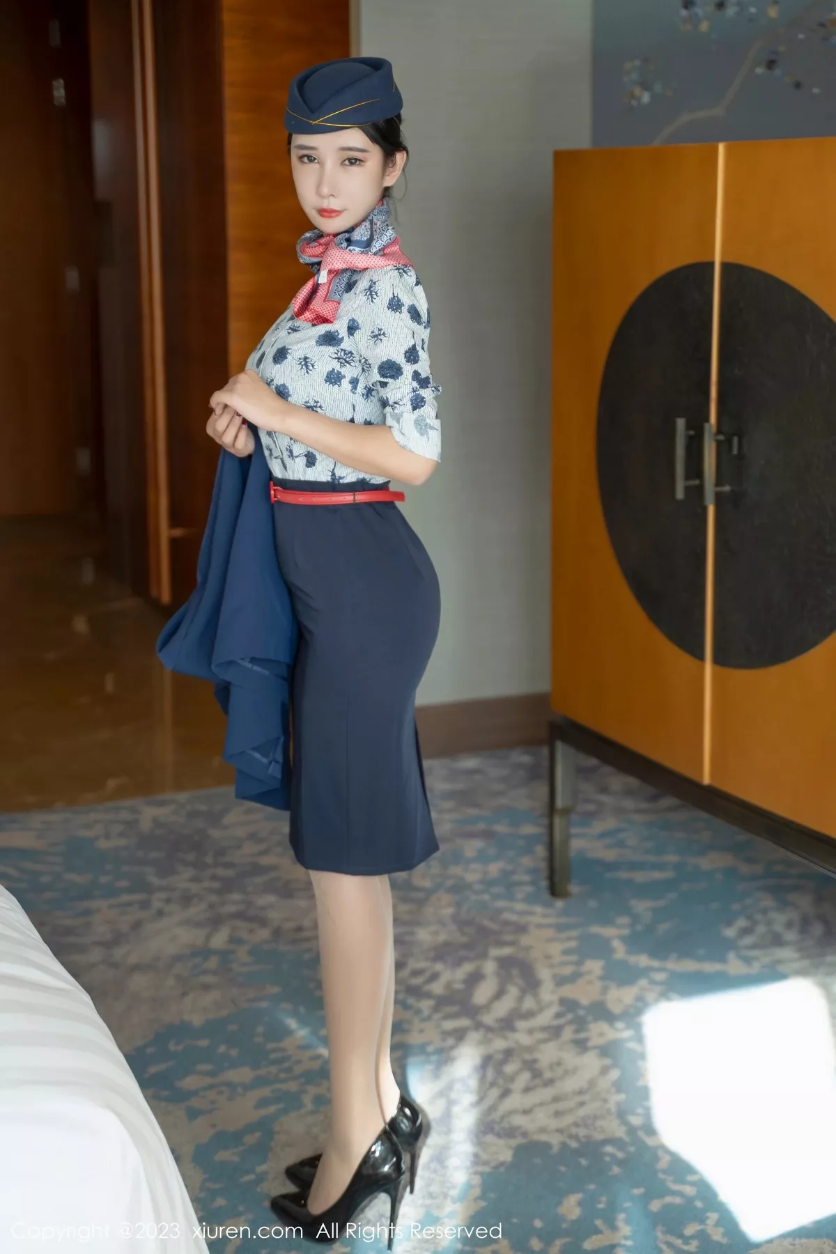 秀人集.com_[XiuRen秀人网]No.6445_模特夏沫沫tifa性感空间制服露黑色内衣配超薄肉丝迷人诱惑写真70P