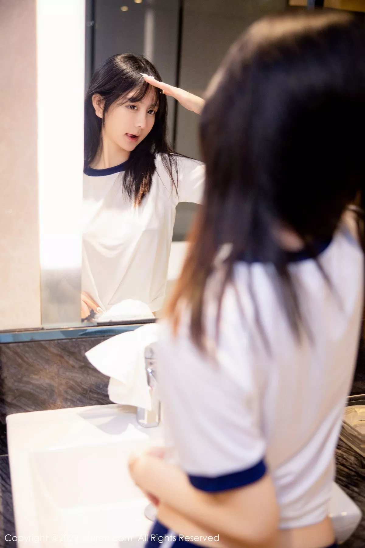 秀人集.com_[XiuRen秀人网]No.6447_模特谢小蒽私房浴室性感白色水手服秀苗条身材迷人诱惑写真87P