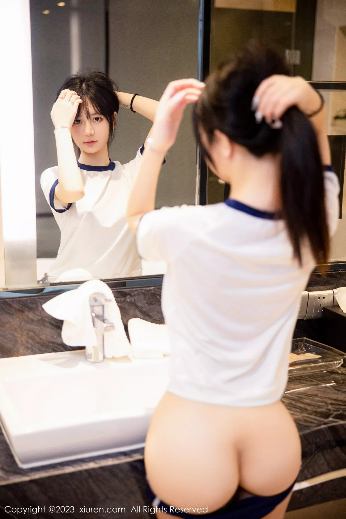秀人集.com_[XiuRen秀人网]No.6447_模特谢小蒽私房浴室性感白色水手服秀苗条身材迷人诱惑写真87P