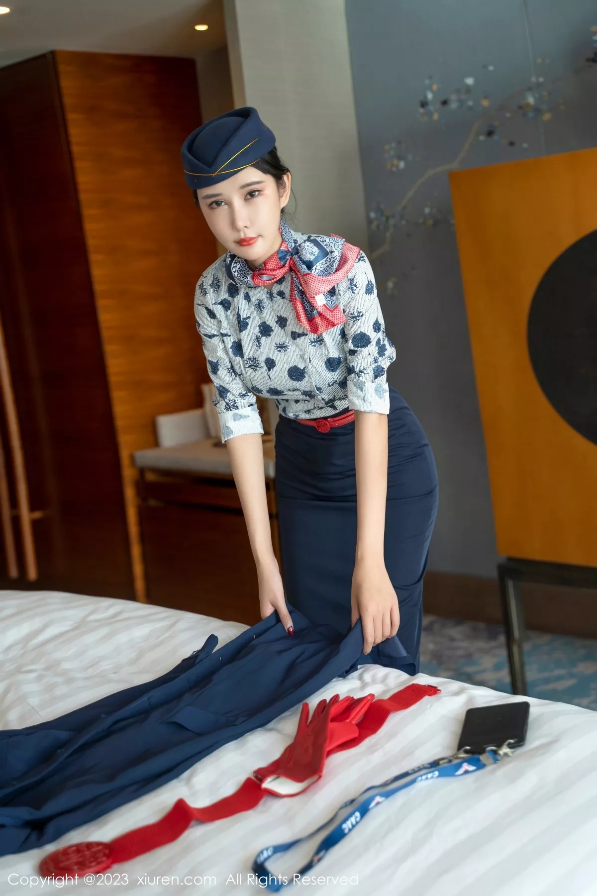 秀人集.com_[XiuRen秀人网]No.6445_模特夏沫沫tifa性感空间制服露黑色内衣配超薄肉丝迷人诱惑写真70P