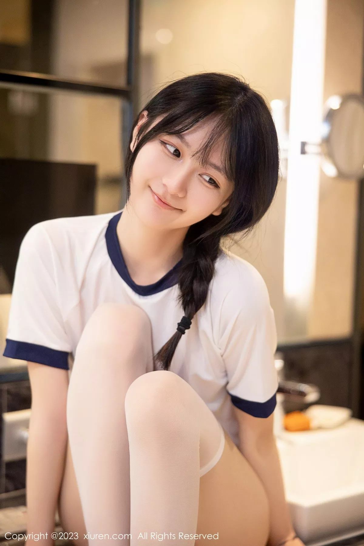 秀人集.com_[XiuRen秀人网]No.6447_模特谢小蒽私房浴室性感白色水手服秀苗条身材迷人诱惑写真87P