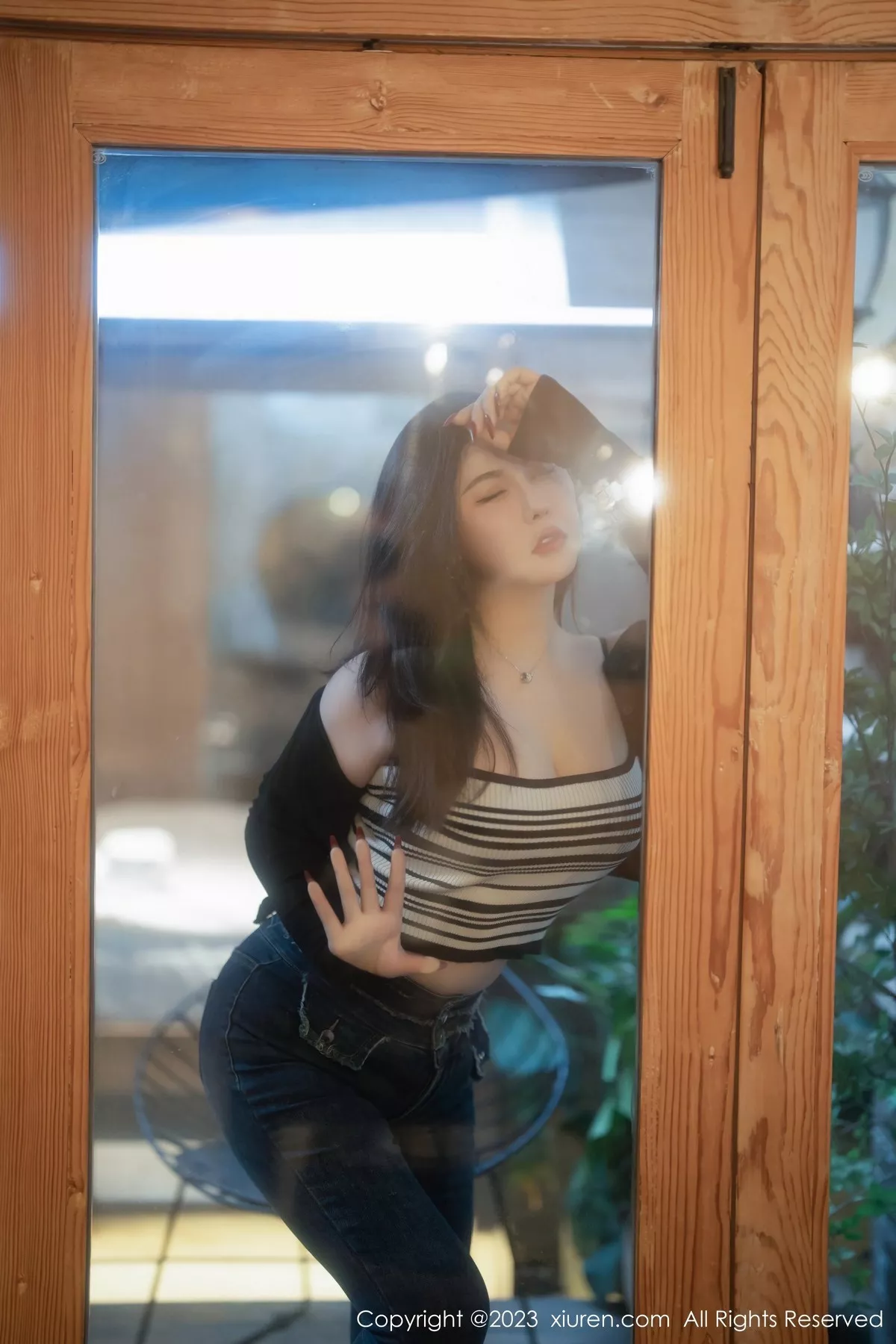 秀人集.com_[MFStar模范学院]Vol.618_模特伊诺性感黑色高叉连体内衣配黑丝袜秀丰胸肥臀撩人诱惑写真61P