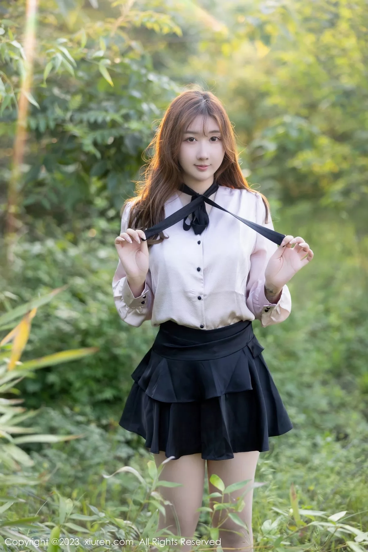 秀人集.com_[XiuRen秀人网]No.6721_模特江真真淡粉色T恤配黑短裙露性感黑色轻透内衣完美诱惑写真80P