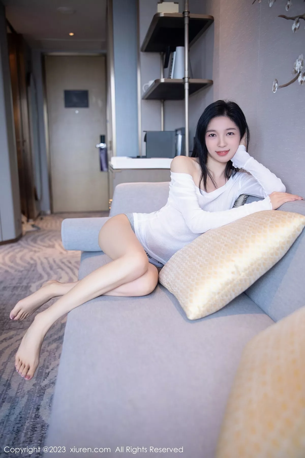 秀人集.com_[XiuRen秀人网]No.6619_模特茜茜Kimi性感白色轻透上衣配运动内裤秀曼妙身姿诱惑写真96P