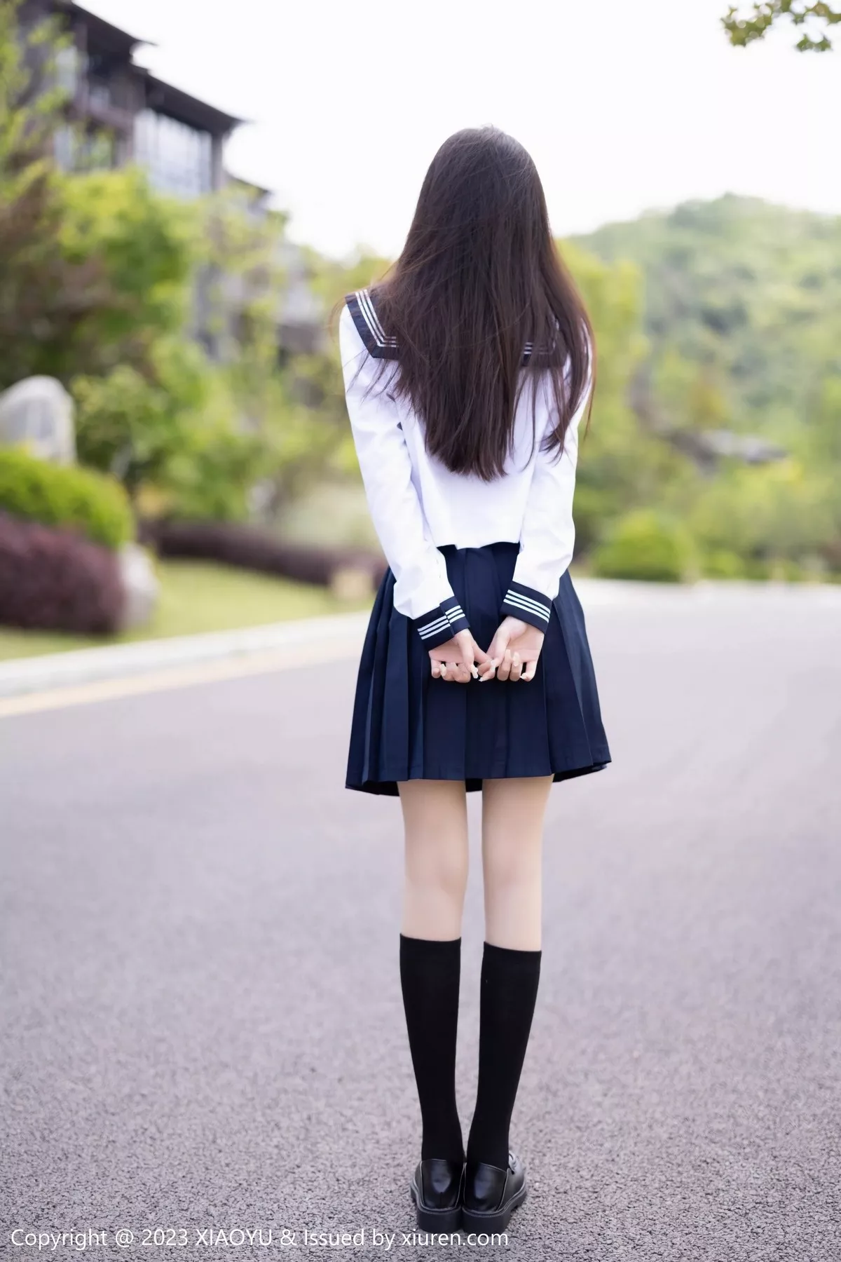 秀人集.com_[XiaoYu画语界]Vol.1045_模特林星阑脱学妹制服露性感蓝色薄纱高叉连体衣惹火诱惑写真96P