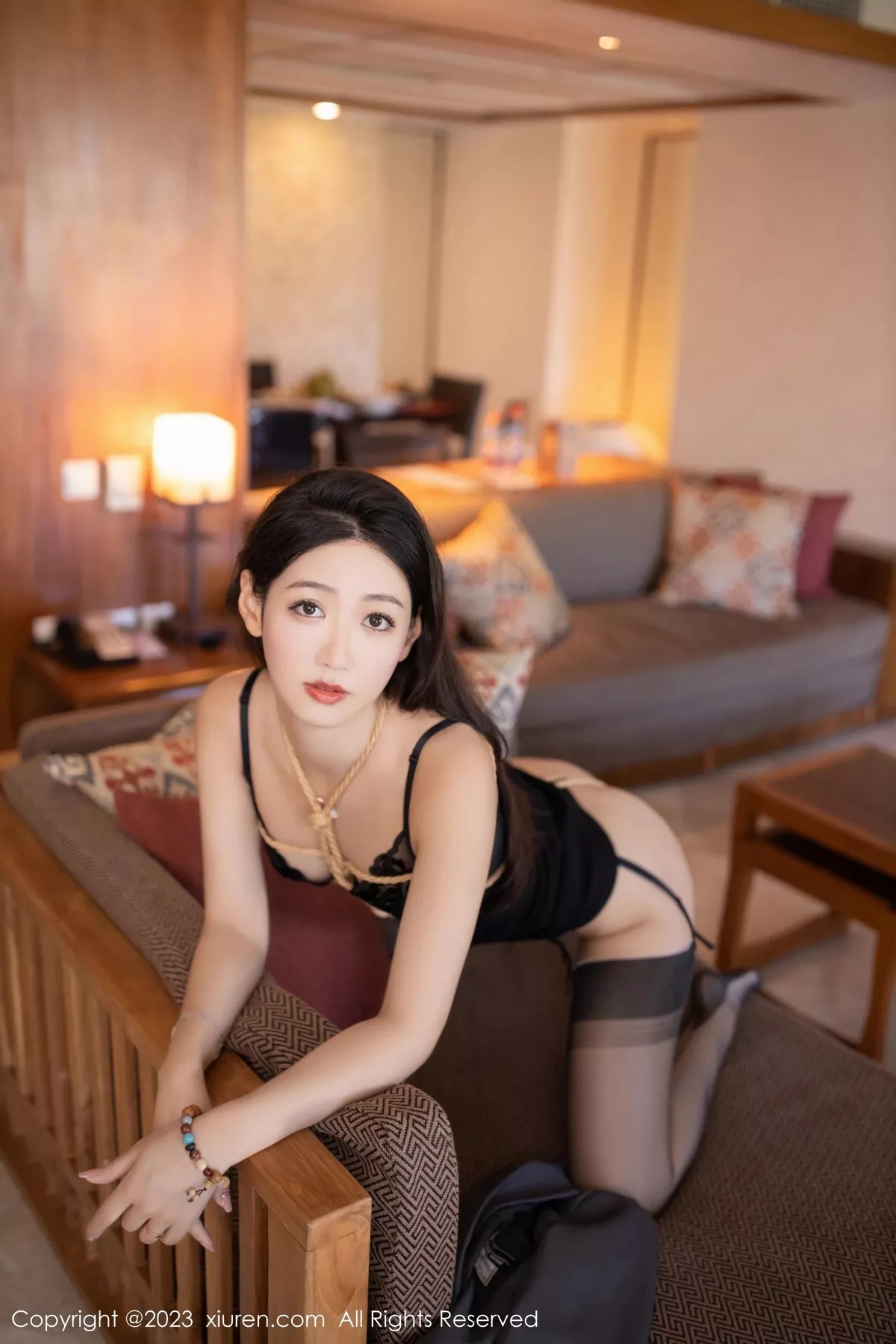 秀人集.com_[XiuRen秀人网]No.6821_模特唐安琪情趣捆绑黑色轻透薄纱内衣配黑丝吊袜惹火诱惑写真81P