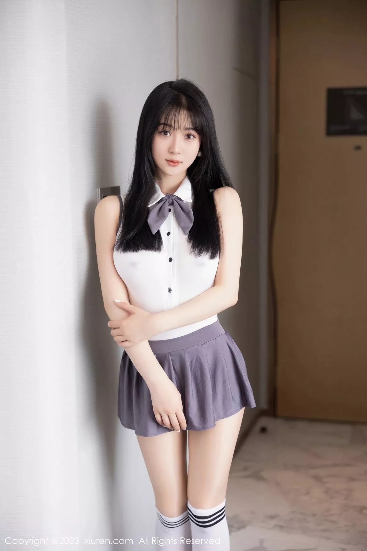 秀人集.com_[XiuRen秀人网]No.6818_模特柚琪Rich性感白色轻透高叉连体衣配超薄肉丝惹火诱惑写真98P