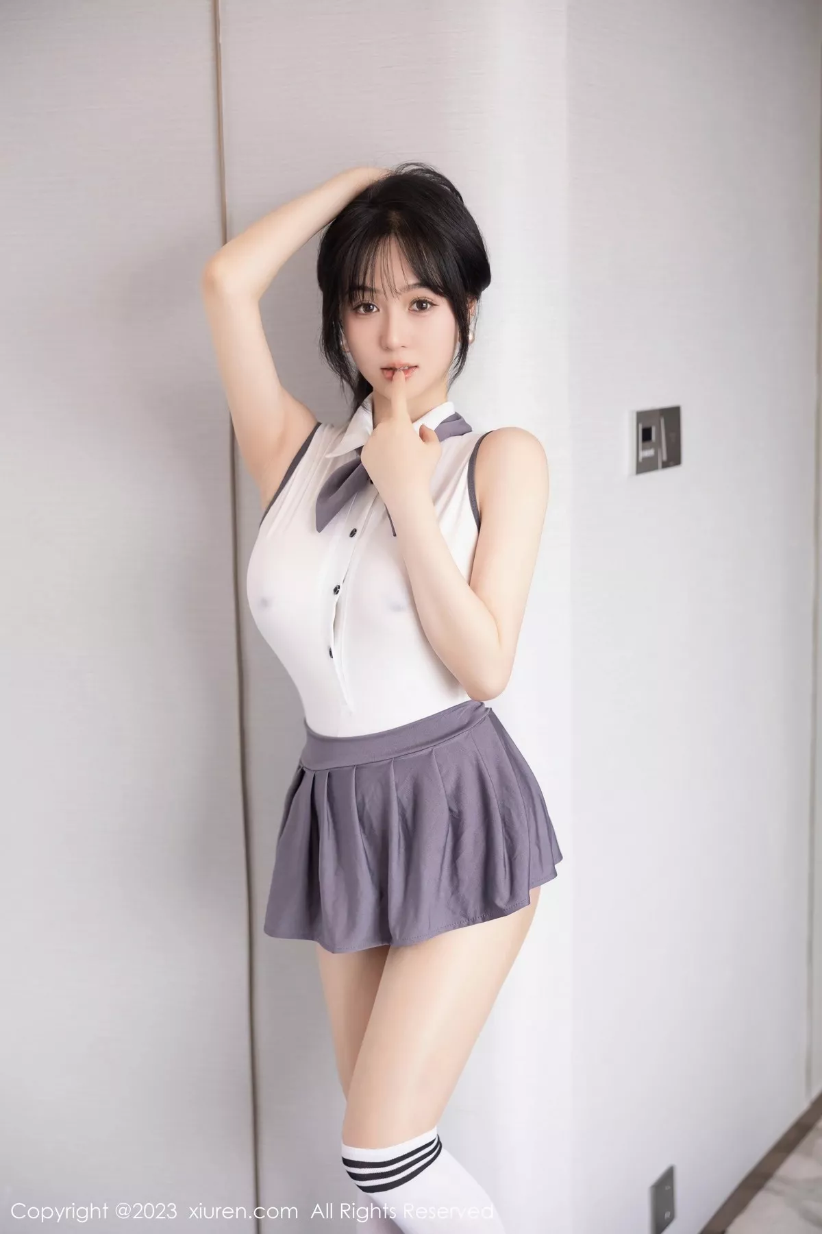 秀人集.com_[XiuRen秀人网]No.6818_模特柚琪Rich性感白色轻透高叉连体衣配超薄肉丝惹火诱惑写真98P