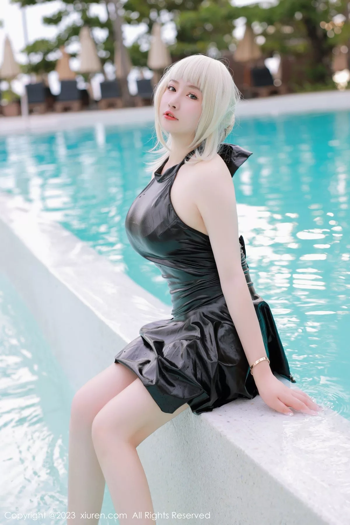 秀人集.com_[XiuRen秀人网]No.6984_模特养乐多DoDo性感黑色Cosplay装扮秀丰满身材惹火诱惑写真75P