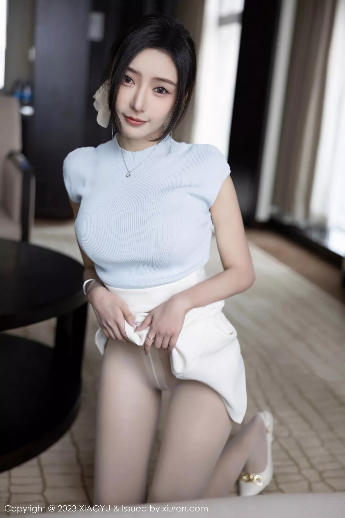 秀人集.com_[XiaoYu画语界]Vol.1059_女神王馨瑶yanni淡粉色内衣配超薄无内肉丝秀惹火身材诱惑写真84P