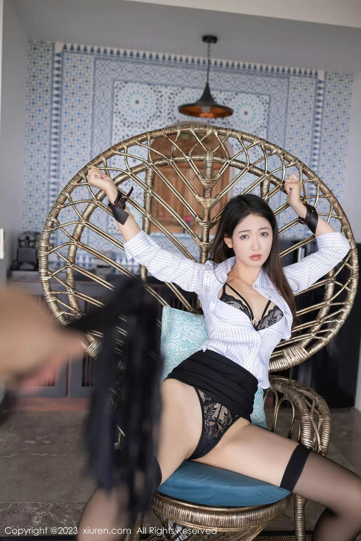 秀人集.com_[XiuRen秀人网]No.7056_模特唐安琪私房黑色蕾丝情趣内衣配黑丝袜秀曼妙身姿诱惑写真80P