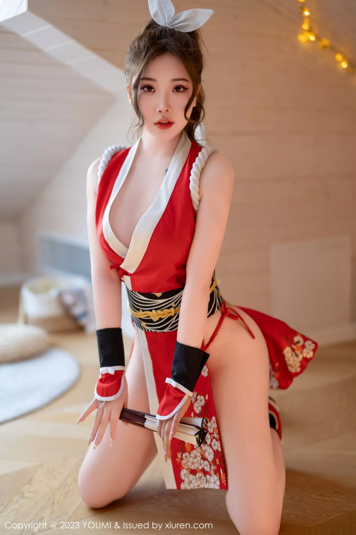 秀人集.com_[YouMi尤蜜荟]Vol.962_模特小海臀Rena红色不知火舞cosplay服饰秀浑圆翘臀诱惑写真70P
