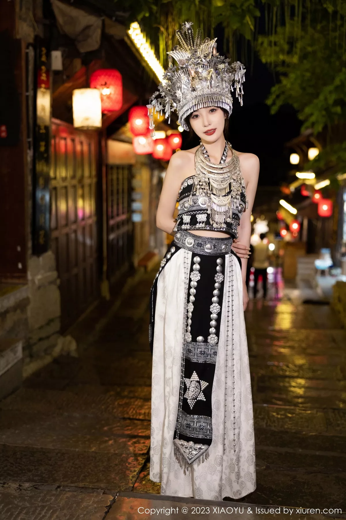 秀人集.com_[XiaoYu画语界]Vol.1071_模特林星阑性感浅色薄纱服饰+蓝杏色旗袍服秀曼妙身姿诱惑写真93P