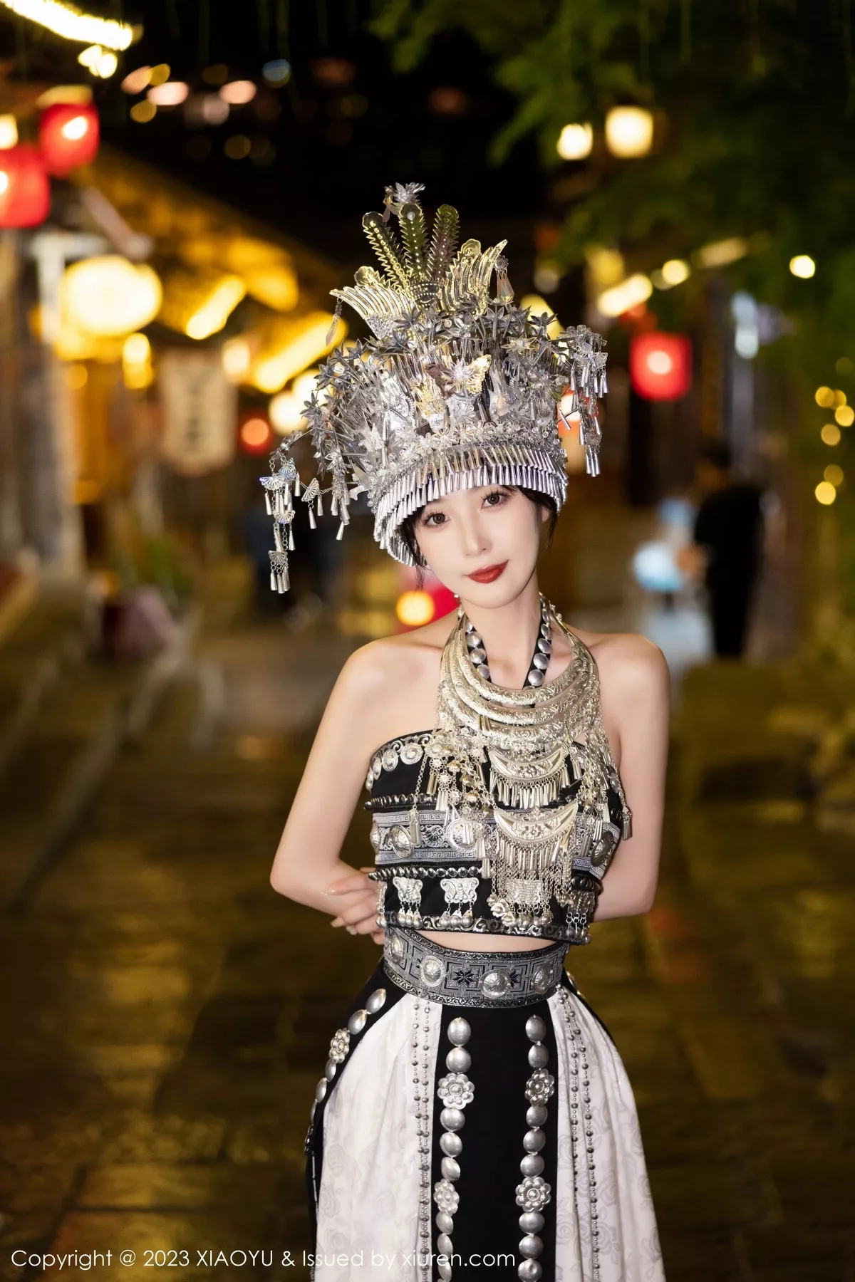 秀人集.com_[XiaoYu画语界]Vol.1071_模特林星阑性感浅色薄纱服饰+蓝杏色旗袍服秀曼妙身姿诱惑写真93P