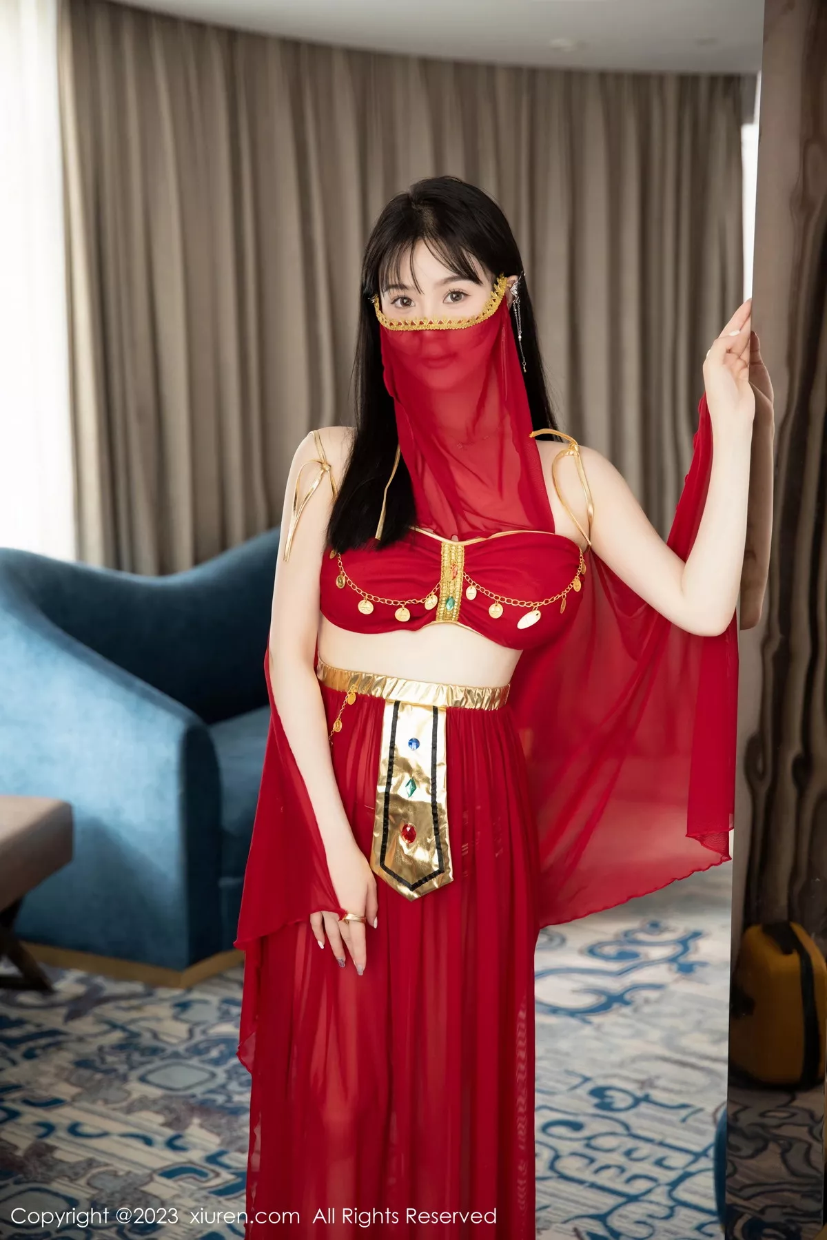 秀人集.com_[XiuRen秀人网]No.7103_模特柚琪Rich私房脱性感红色西域舞服秀曼妙身姿撩人诱惑写真74P