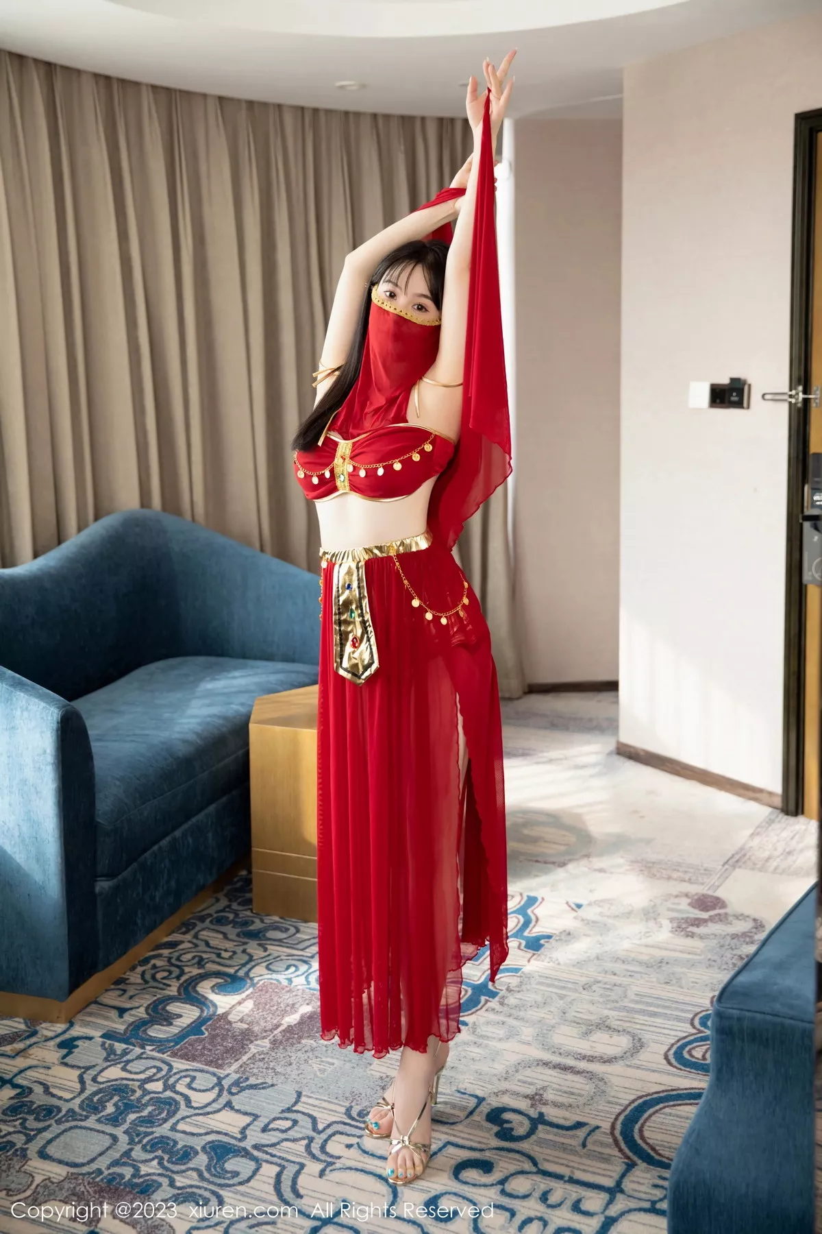 秀人集.com_[XiuRen秀人网]No.7103_模特柚琪Rich私房脱性感红色西域舞服秀曼妙身姿撩人诱惑写真74P