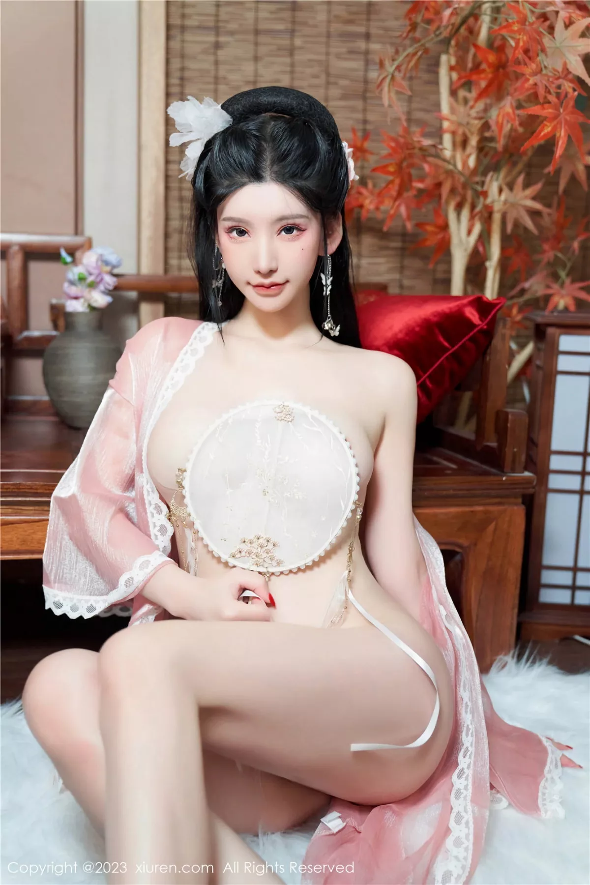 秀人集.com_[XiuRen秀人网]No.7257_女神周于希Sally粉色古装服露性感布兜秀惹火身材撩人诱惑写真79P