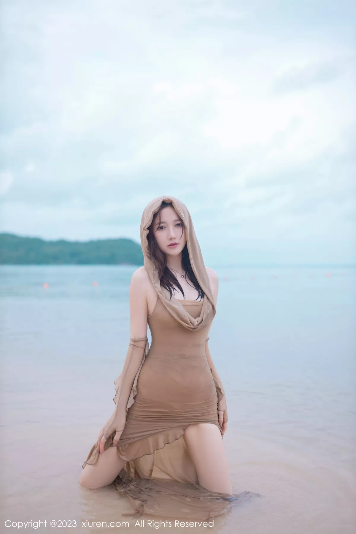 秀人集.com_[XiuRen秀人网]No.7288_模特鱼子酱Fish沙滩场景性感咖啡色连衣裙秀曼妙身姿诱惑写真77P