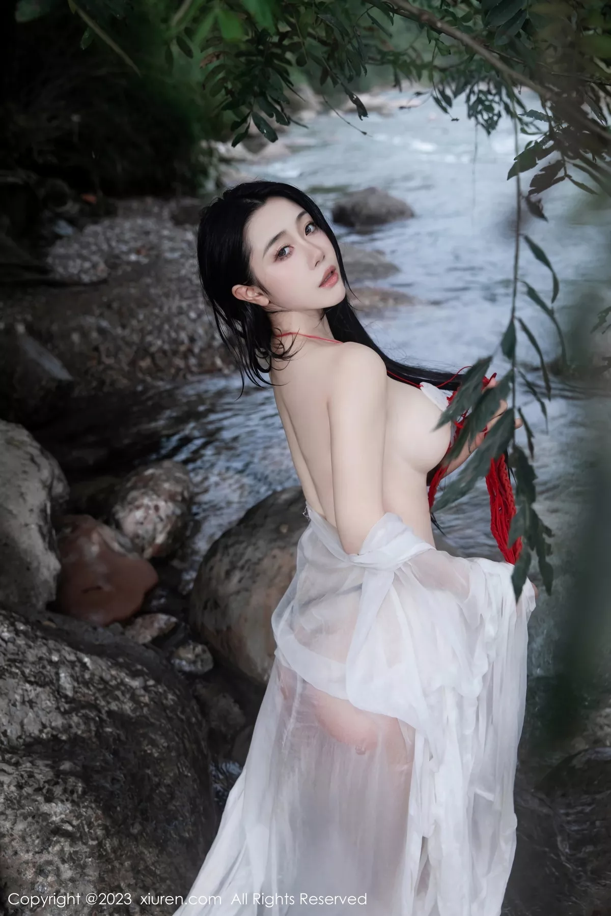 秀人集.com_[XiuRen秀人网]No.7295_模特严利娅Yuliya妲己扮演性感红色薄透古装服饰秀美臀诱惑写真89P