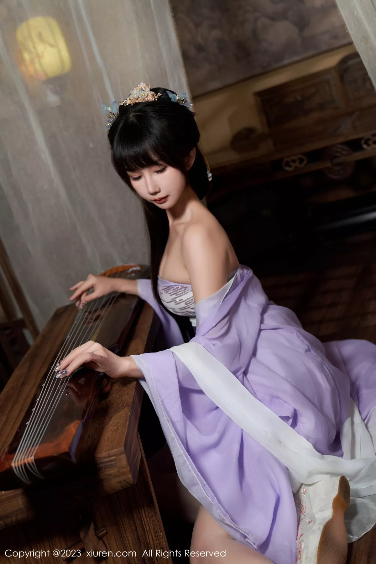 秀人集.com_[XiuRen秀人网]No.7442_模特波巧酱性感紫色薄纱情趣服配超薄肉丝秀完美身材诱惑写真85P