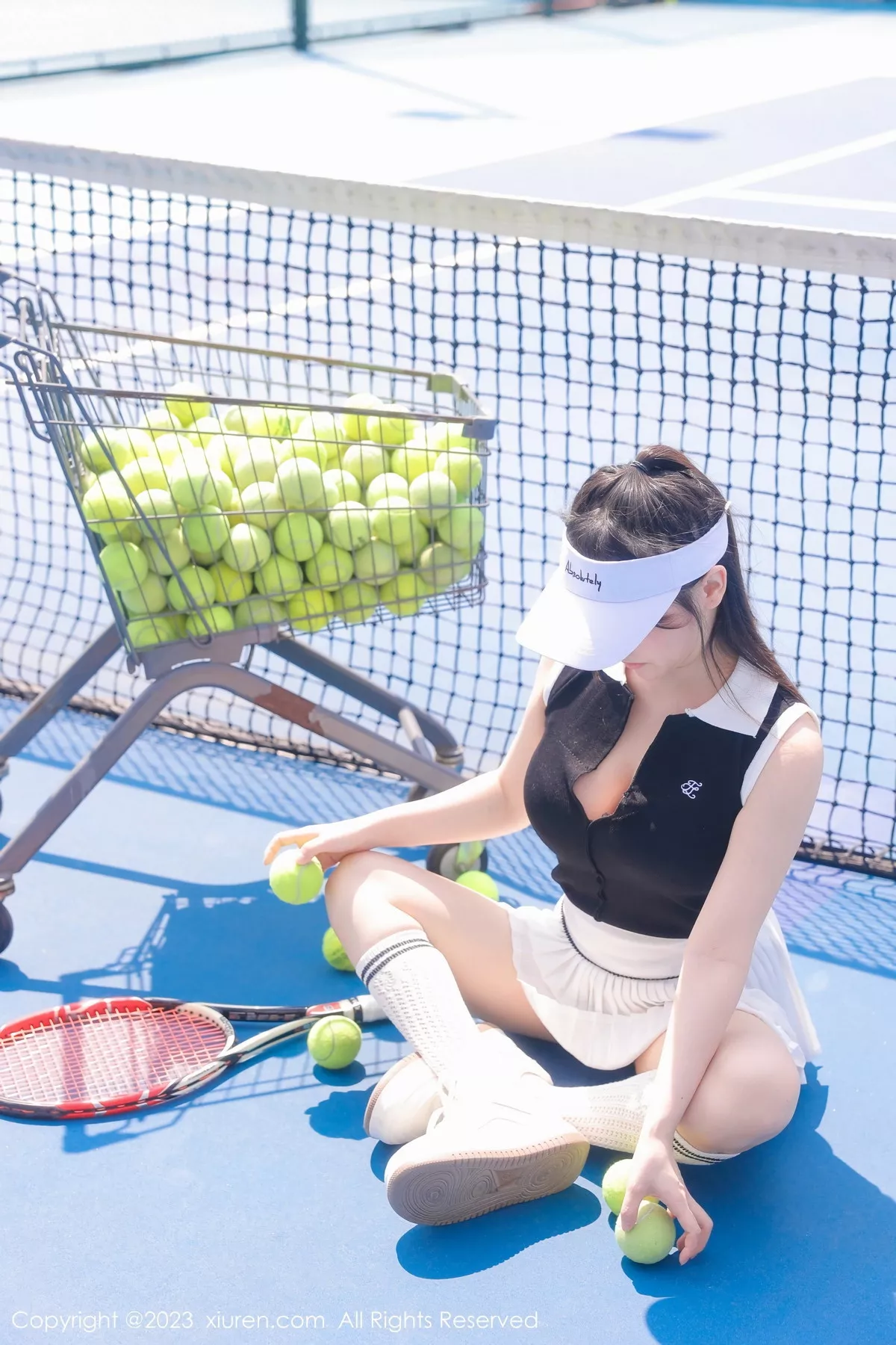 秀人集.com_[XiuRen秀人网]No.7467_模特豆瓣酱性感白色短裙网球运动服饰秀翘臀美腿撩人诱惑写真80P