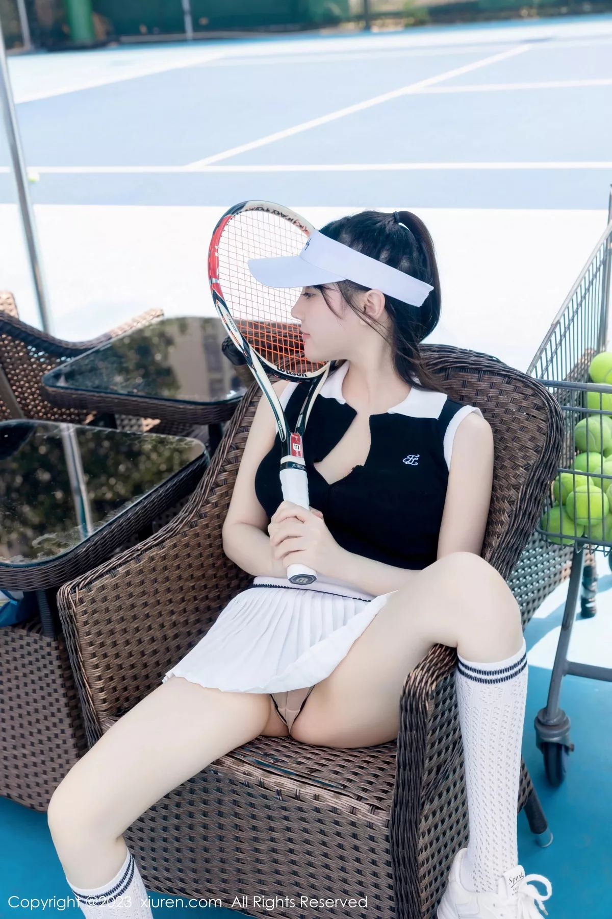 秀人集.com_[XiuRen秀人网]No.7467_模特豆瓣酱性感白色短裙网球运动服饰秀翘臀美腿撩人诱惑写真80P