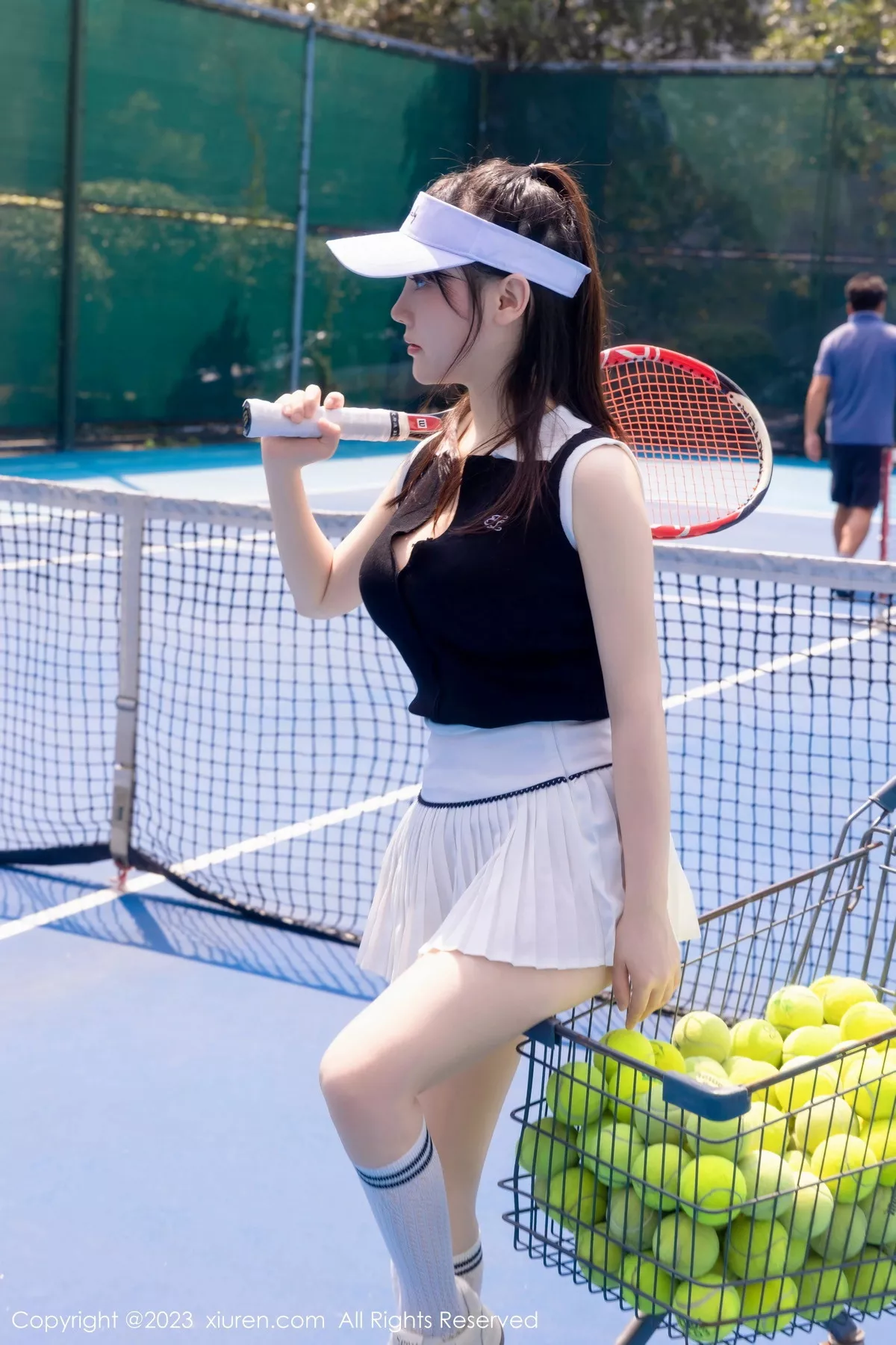 秀人集.com_[XiuRen秀人网]No.7467_模特豆瓣酱性感白色短裙网球运动服饰秀翘臀美腿撩人诱惑写真80P