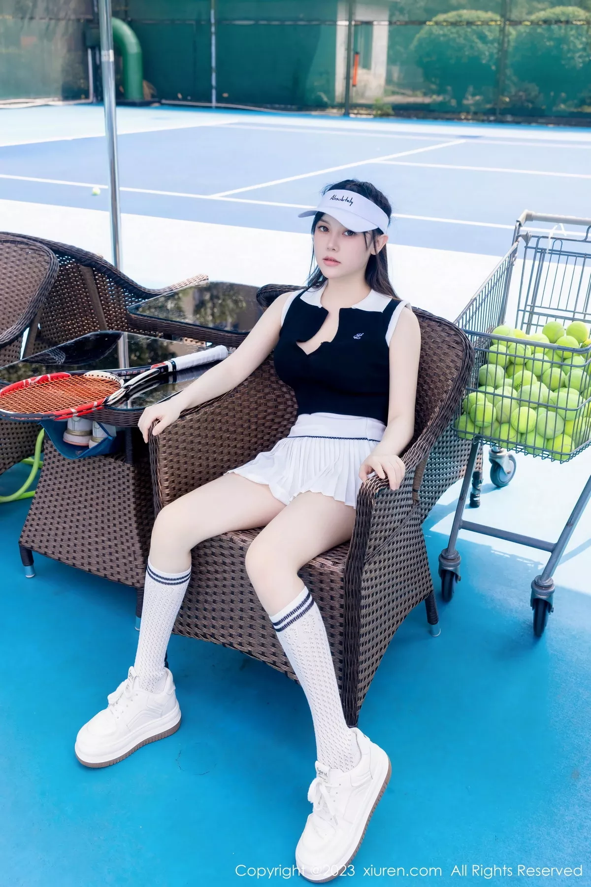 秀人集.com_[XiuRen秀人网]No.7467_模特豆瓣酱性感白色短裙网球运动服饰秀翘臀美腿撩人诱惑写真80P