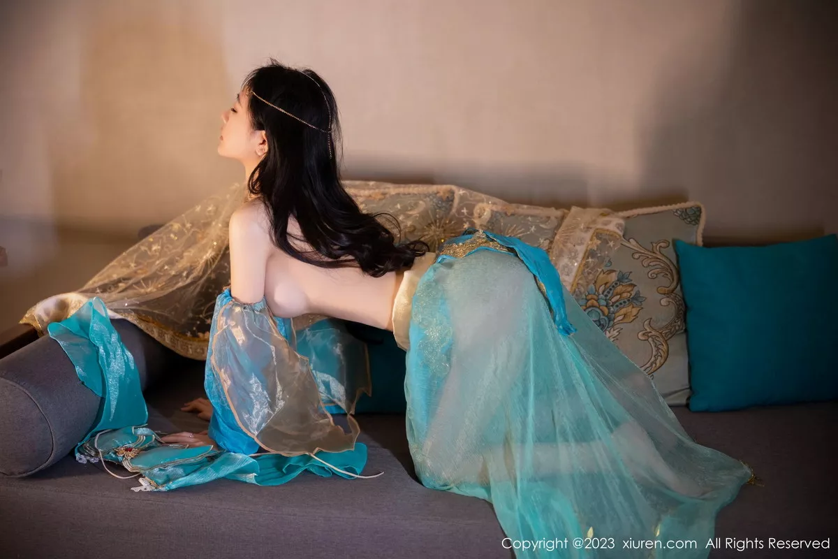 秀人集.com_[XiuRen秀人网]No.7469_模特幼幼性感蓝色西域舞娘短裙露黑色内裤秀白嫩美腿诱惑写真82P