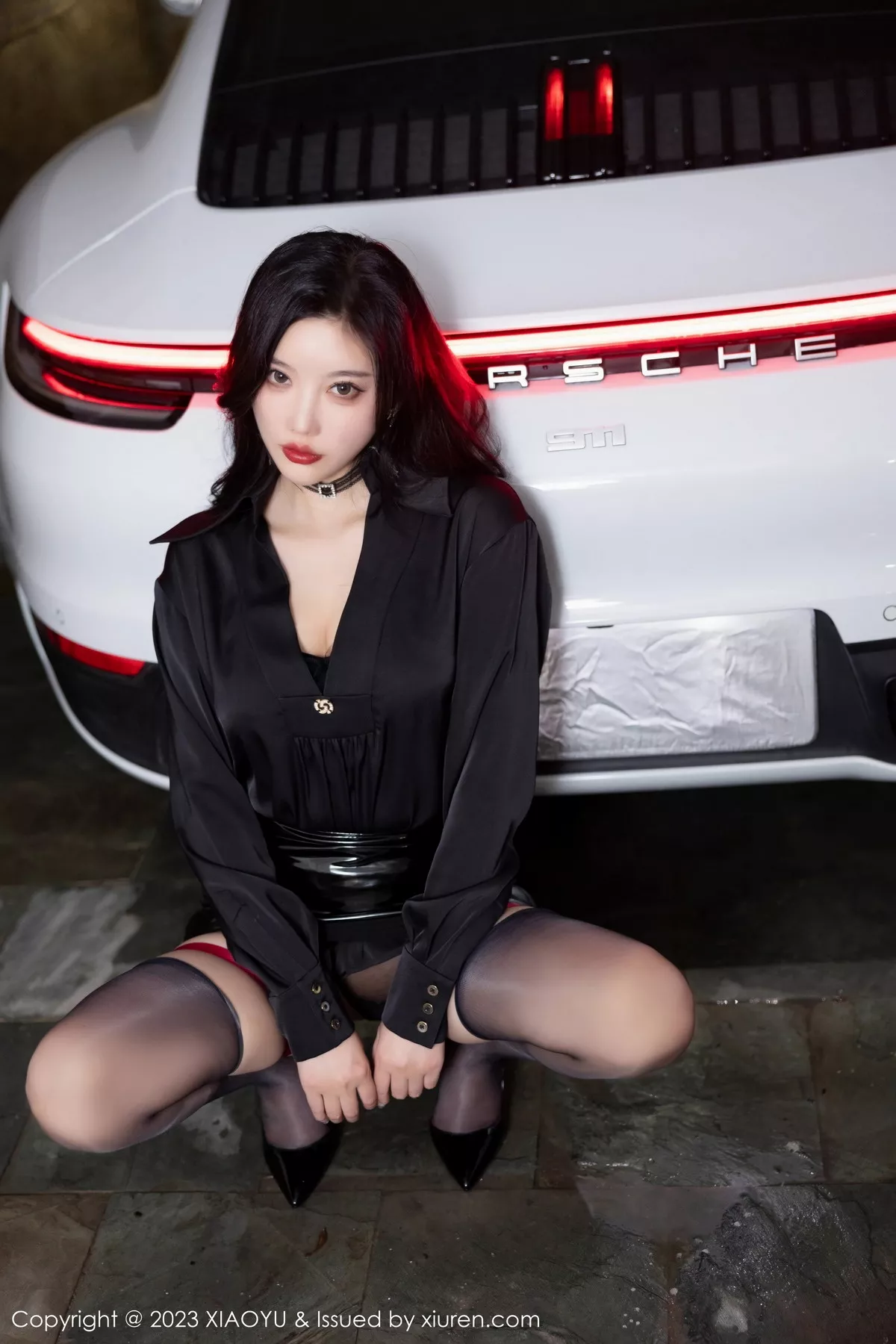 秀人集.com_[XiaoYu画语界]Vol.1148_女神杨晨晨Yome豪车主题黑色蕾丝情趣服饰秀丰腴身材诱惑写真83P