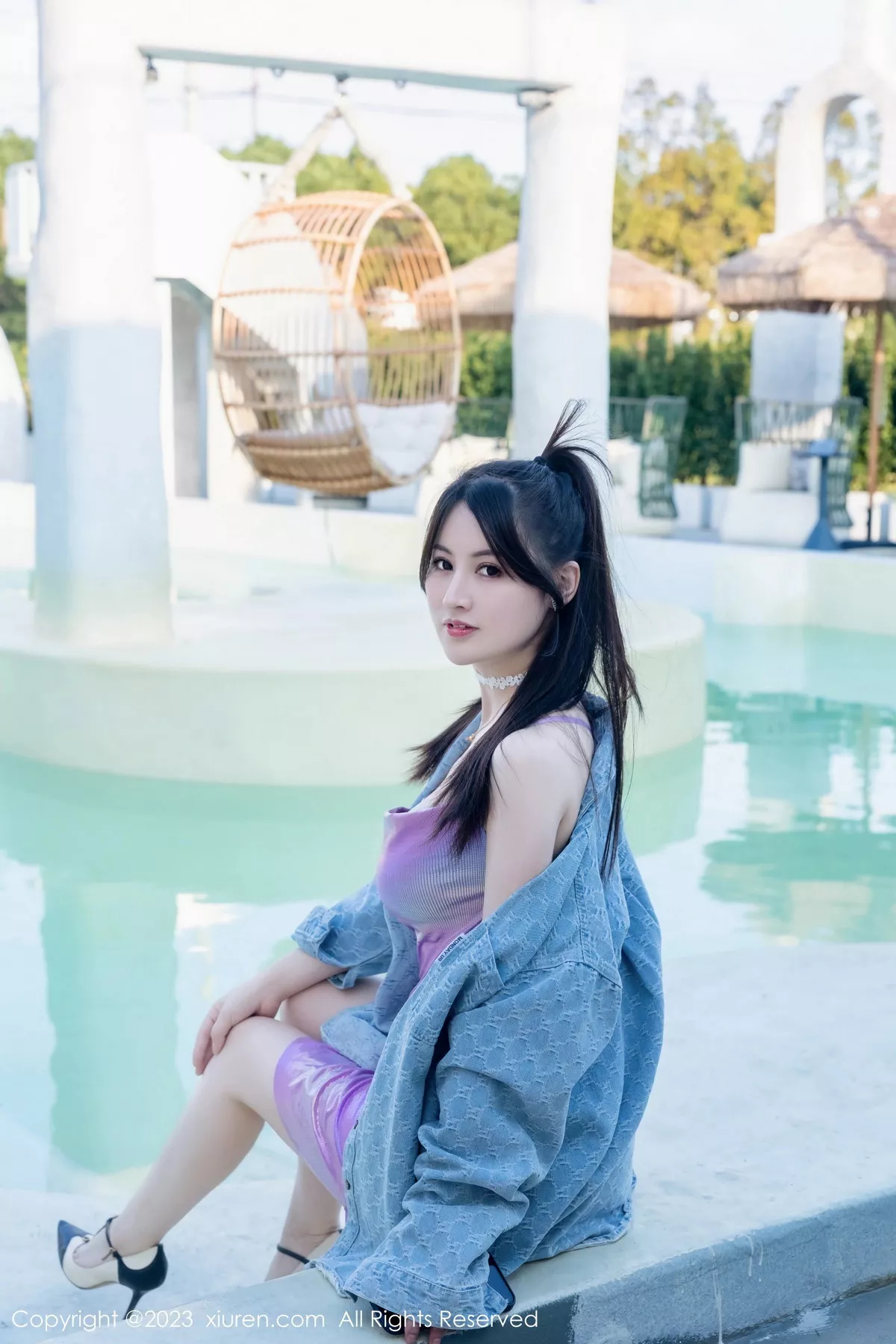 秀人集.com_[XiuRen秀人网]No.7565_模特诗诗kiki性感紫色吊带短裙+蓝灰死库水秀惹火身材诱惑写真80P