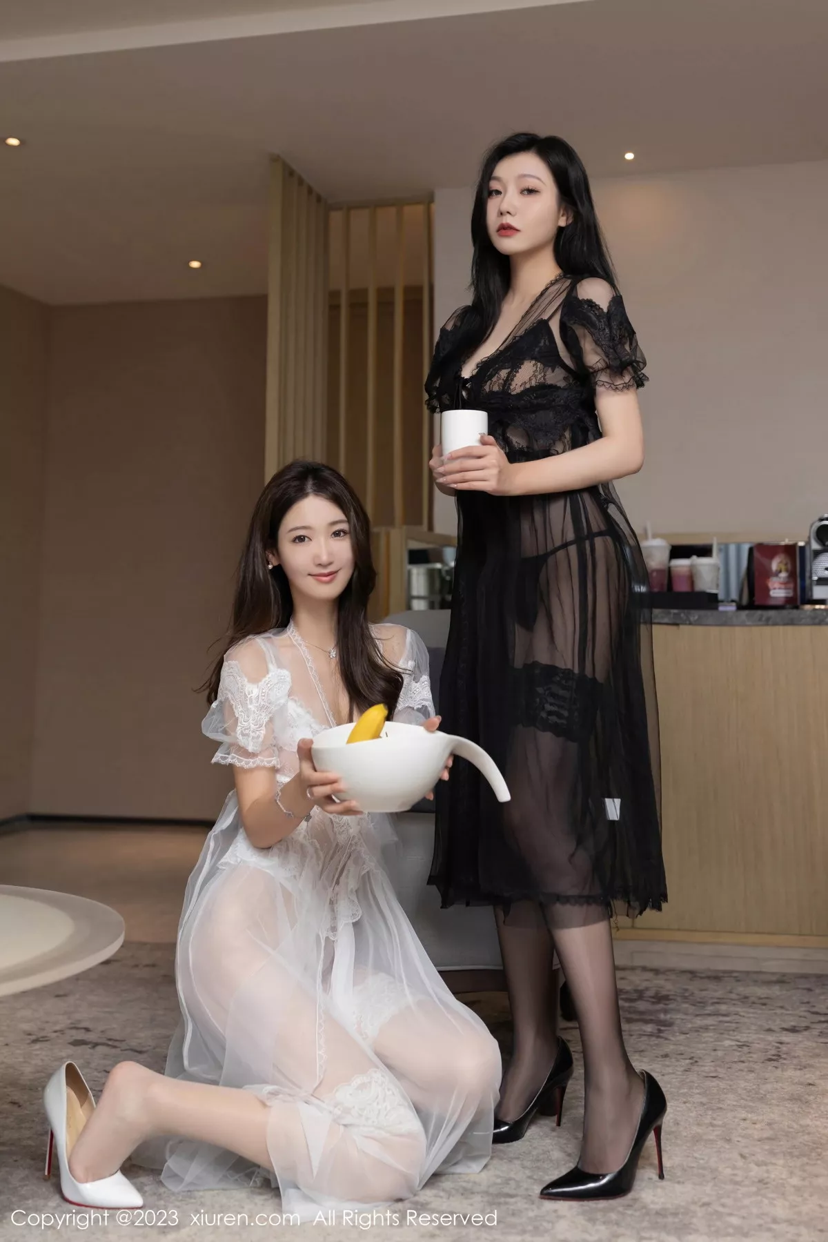 秀人集.com_[XiuRen秀人网]No.7578_模特合集女神唐安琪和安然anran姐妹花黑白薄纱裙完美诱惑写真80P