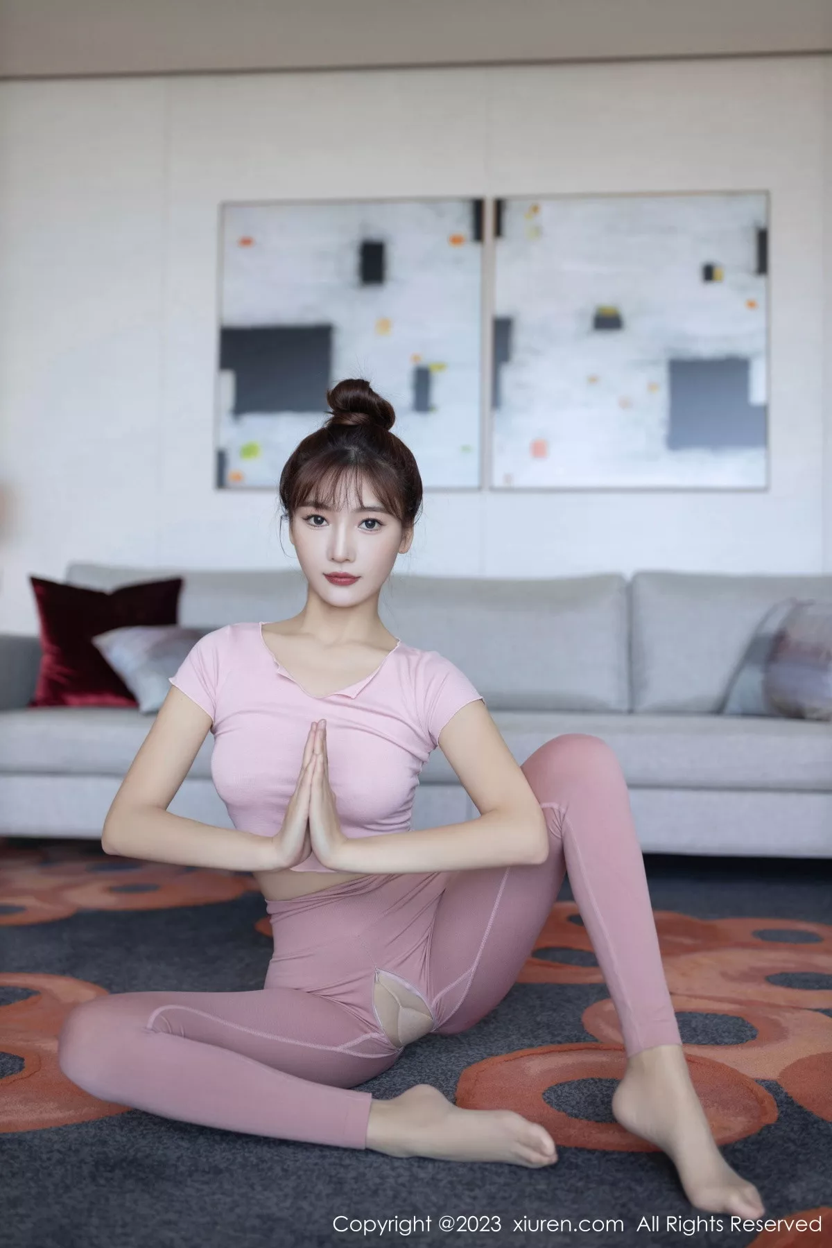 秀人集.com_[XiuRen秀人网]No.7746_模特陆萱萱私房性感粉色瑜伽服饰紧身秀完美身材撩人诱惑写真80P