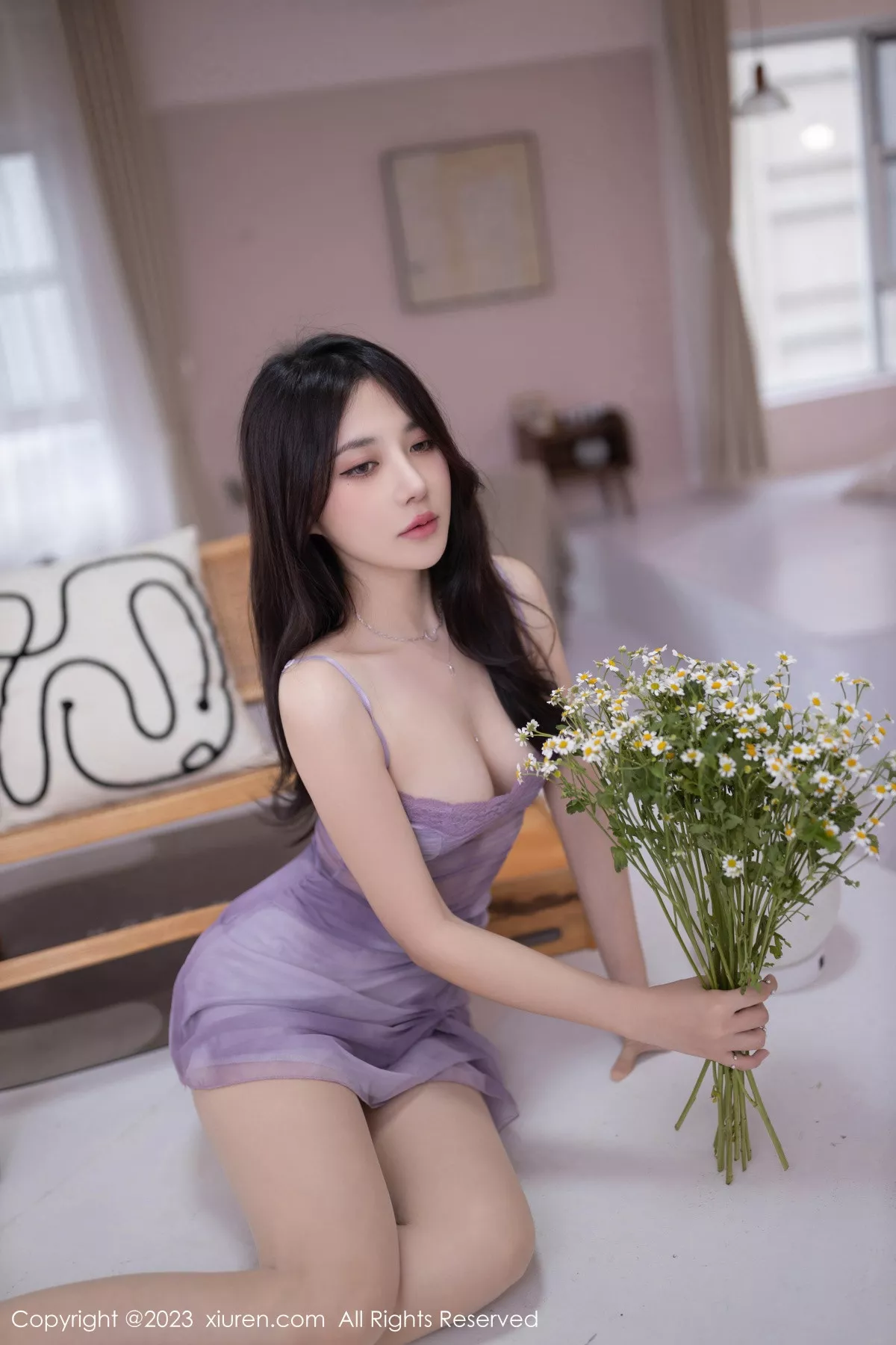 秀人集.com_[XiuRen秀人网]No.7786_模特鱼子酱Fish性感紫色吊带连衣短裙半脱秀曼妙身姿诱惑写真80P