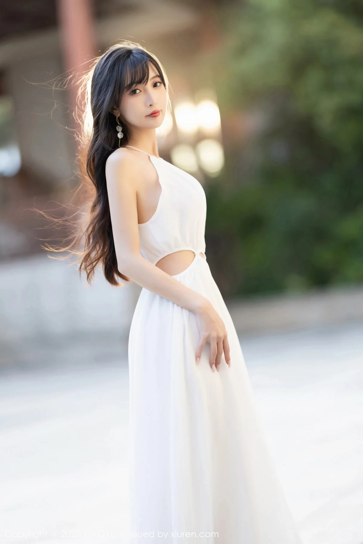 秀人集.com_[XiaoYu画语界]Vol.1161_模特林星阑性感白色连衣长裙+黑色情趣服饰秀曼妙身姿诱惑写真80P