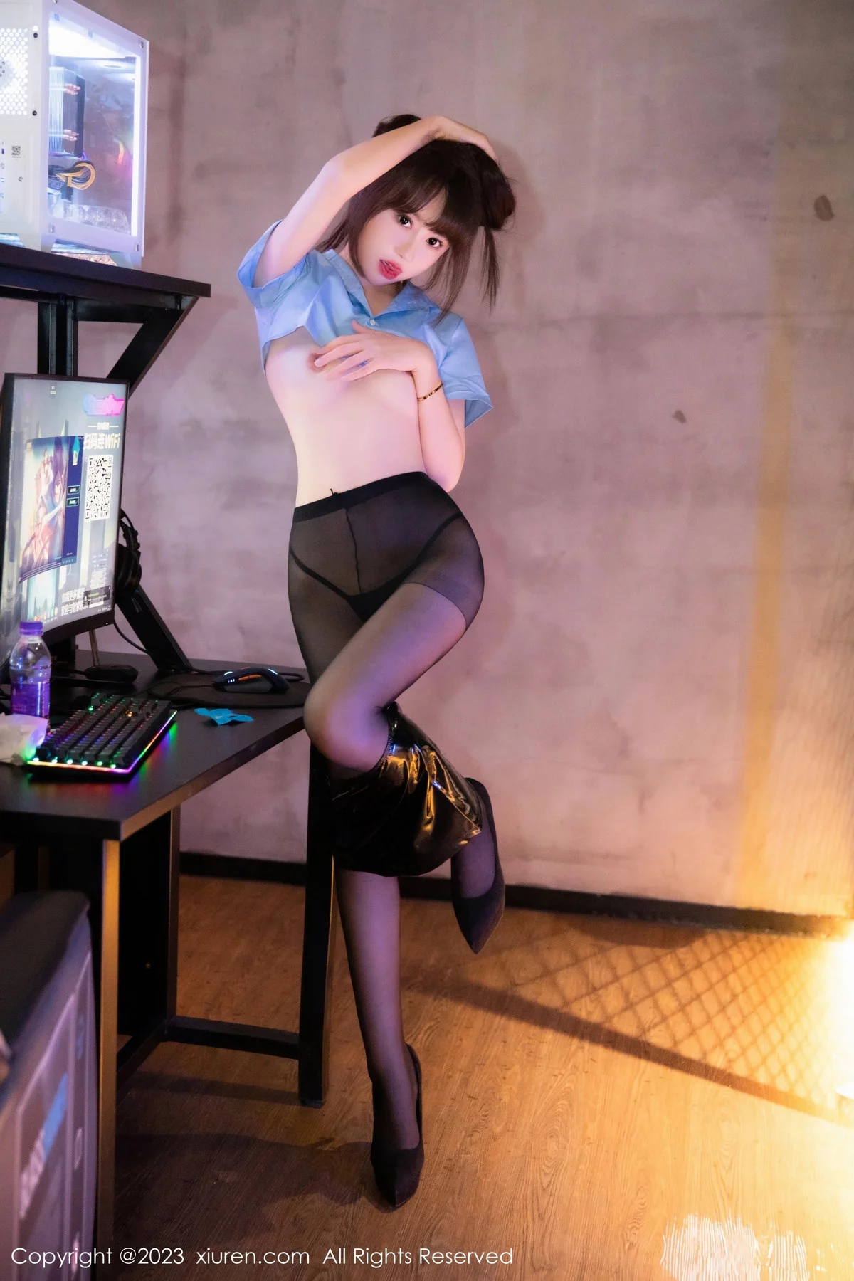 秀人集.com_[XiuRen秀人网]No.7816_新人模特夏Yao性感情趣海军服配黑丝裤袜秀曼妙身姿诱惑写真76P