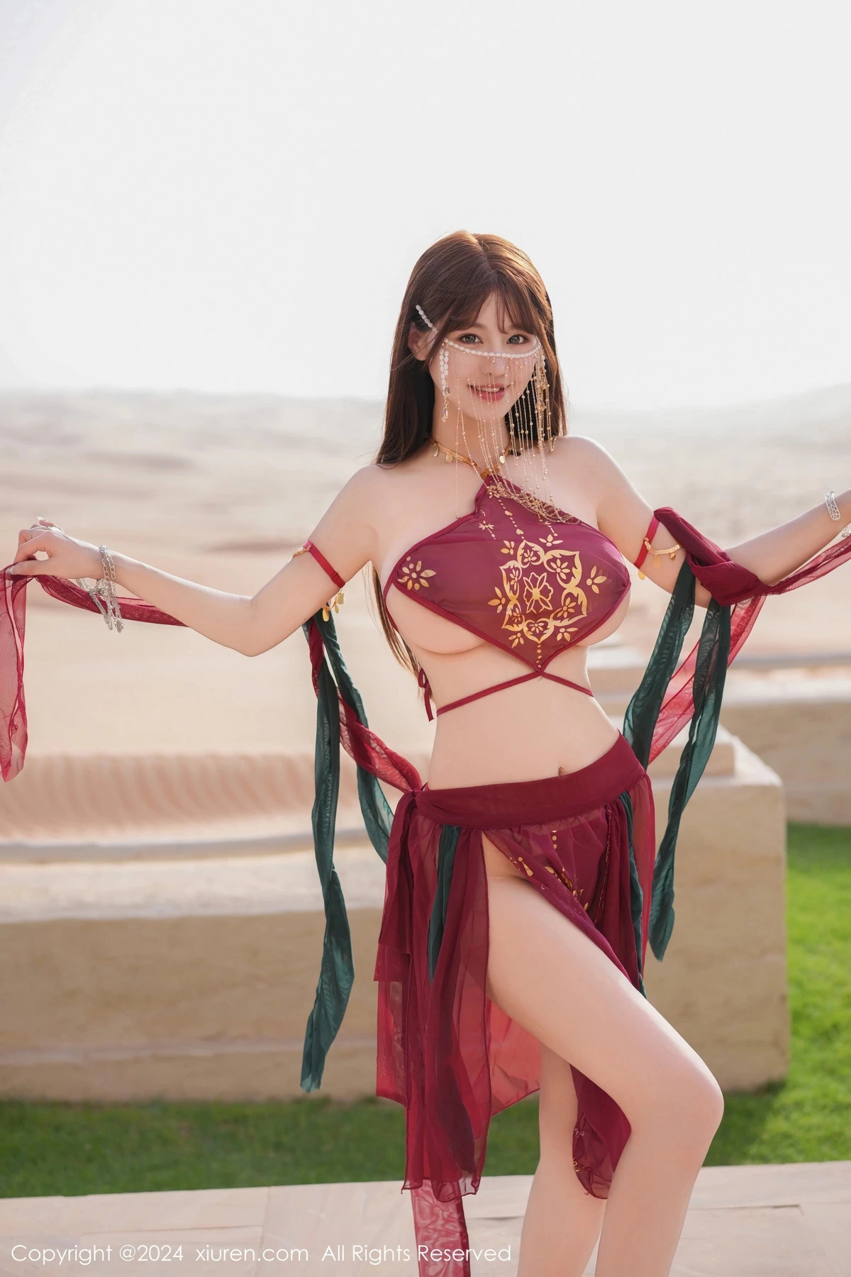 秀人集.com_[XiuRen秀人网]No.7987_女神朱可儿Flora性感红色轻透薄纱服饰秀雪峰美臀惹火诱惑写真60P