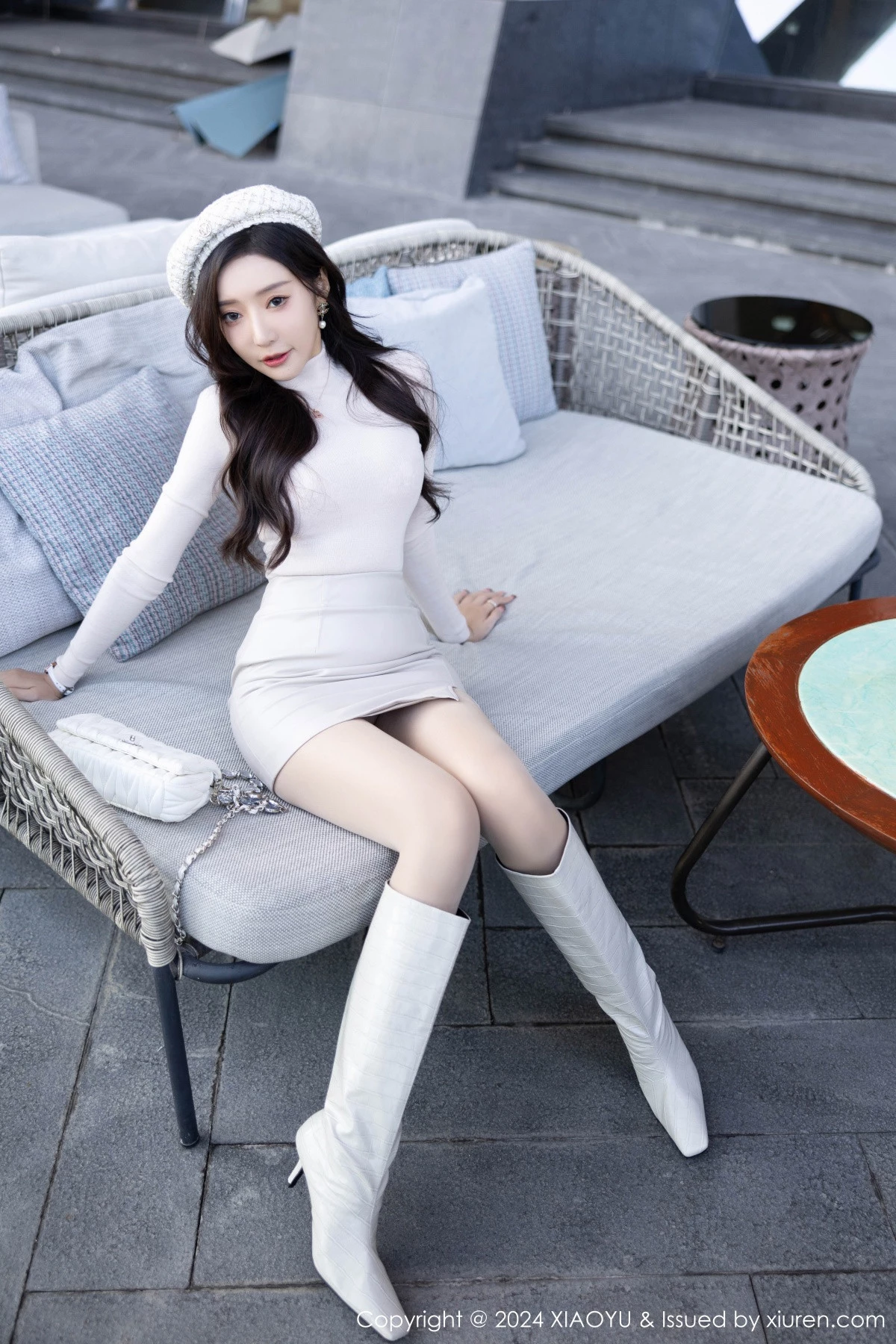 秀人集.com_[XiaoYu画语界]Vol.1194_女神王馨瑶yanni性感白色连衣裙露粉色内衣配超薄肉丝诱惑写真84P