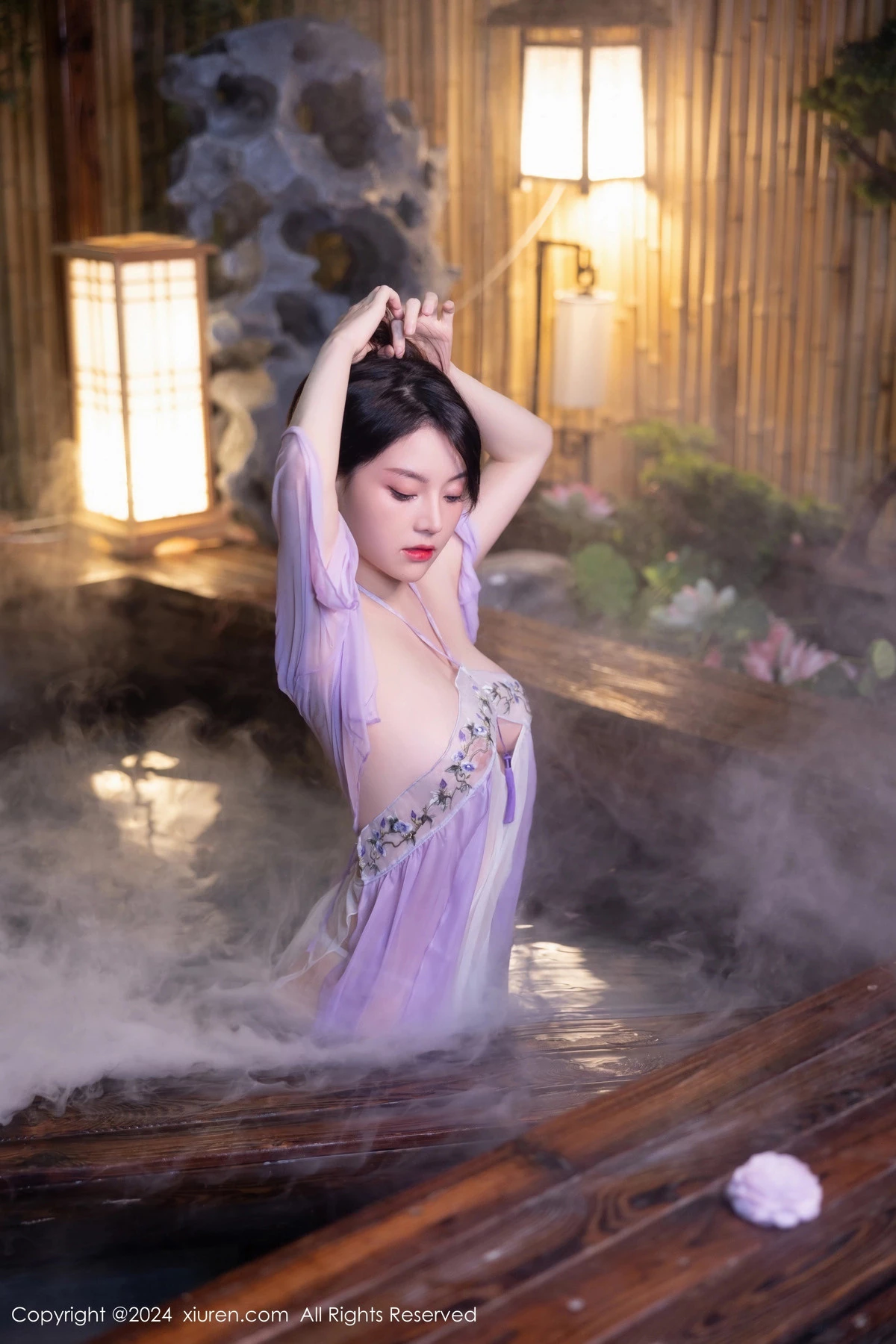 秀人集.com_[XiuRen秀人网]No.8059_模特豆瓣酱性感轻透紫色古装服饰透视秀惹火身材极致诱惑写真80P