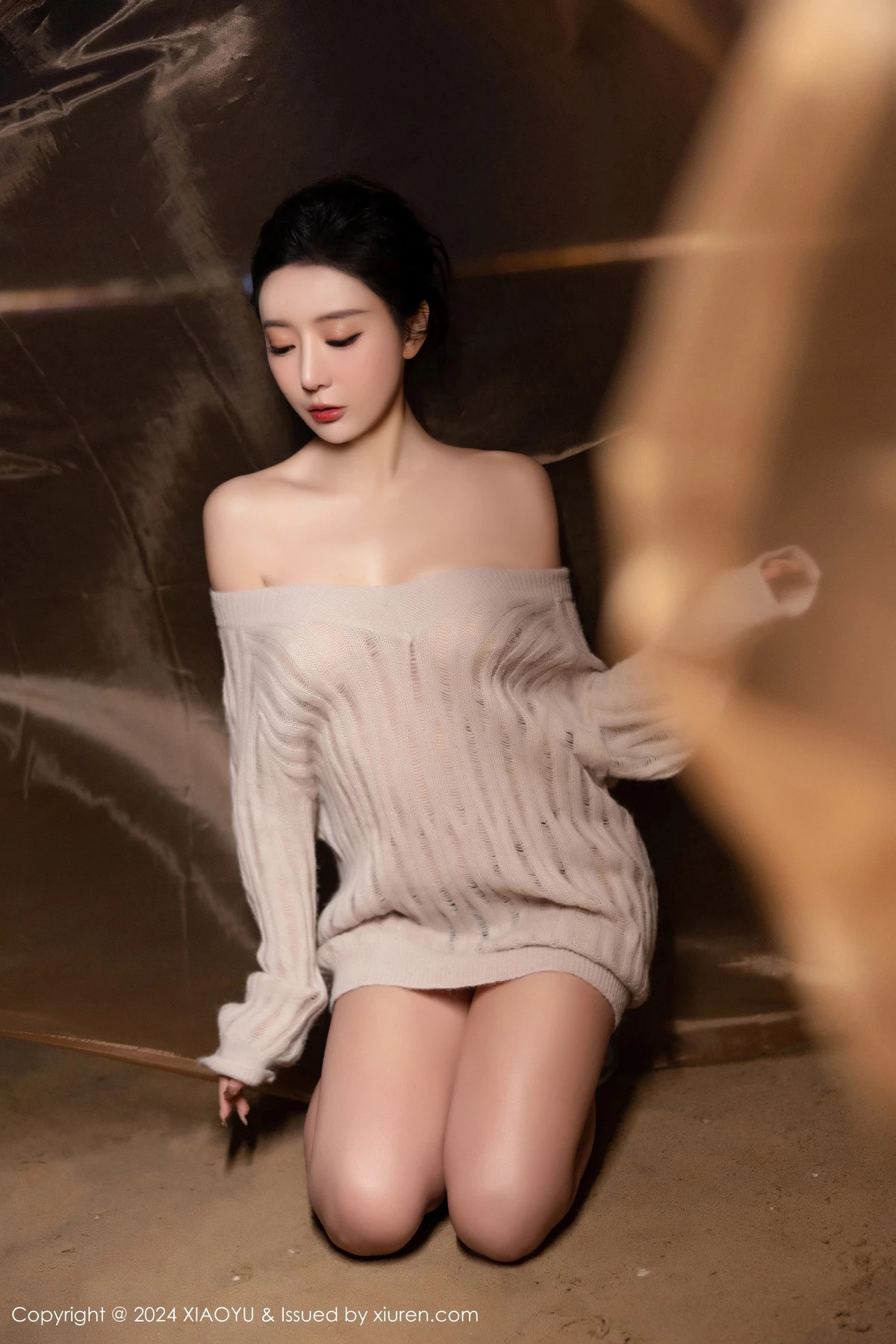 秀人集.com_[XiaoYu画语界]Vol.1200_女神王馨瑶yanni性感黑色情趣内衣配黑丝袜秀完美身材诱惑写真90P