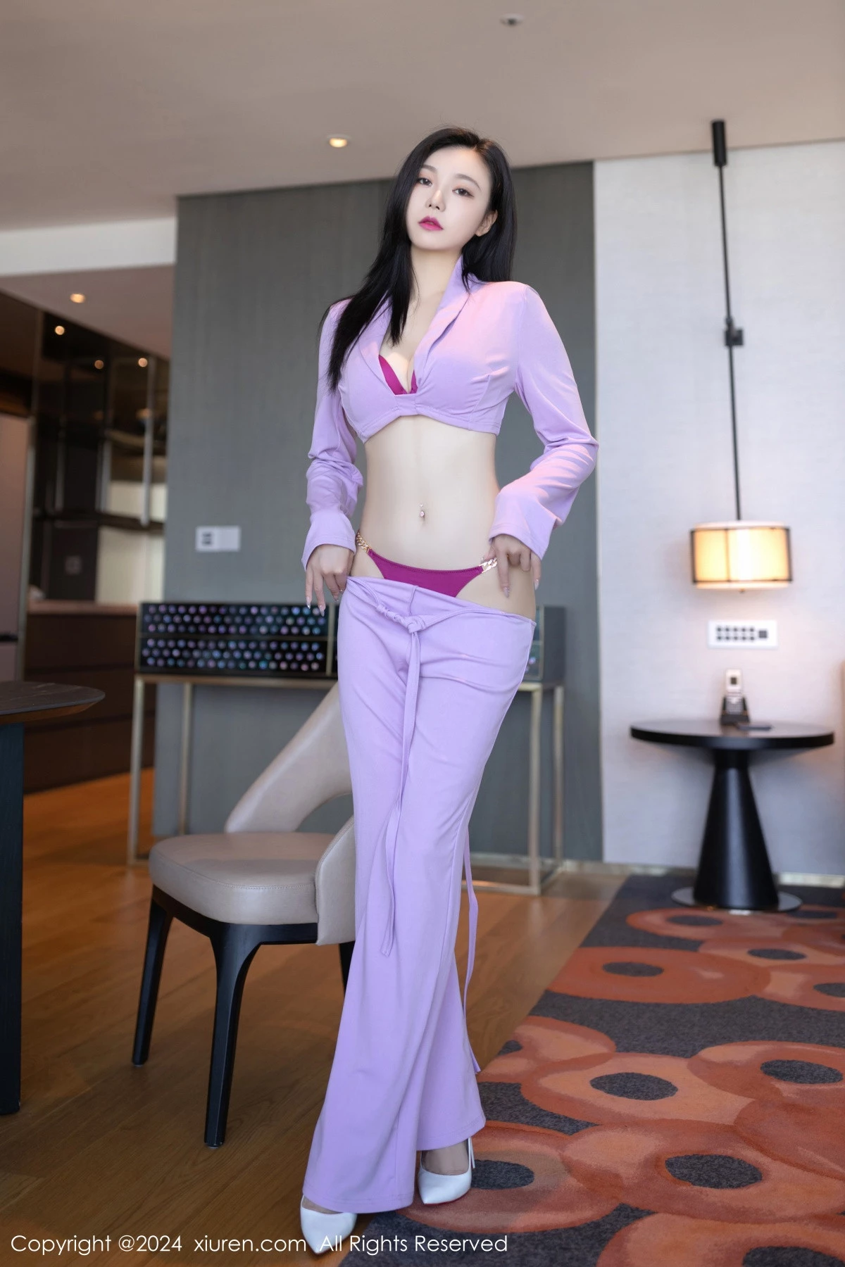 秀人集.com_[XiuRen秀人网]No.8006_模特安然anran性感淡粉套装露紫红色内衣配白丝袜完美诱惑写真80P