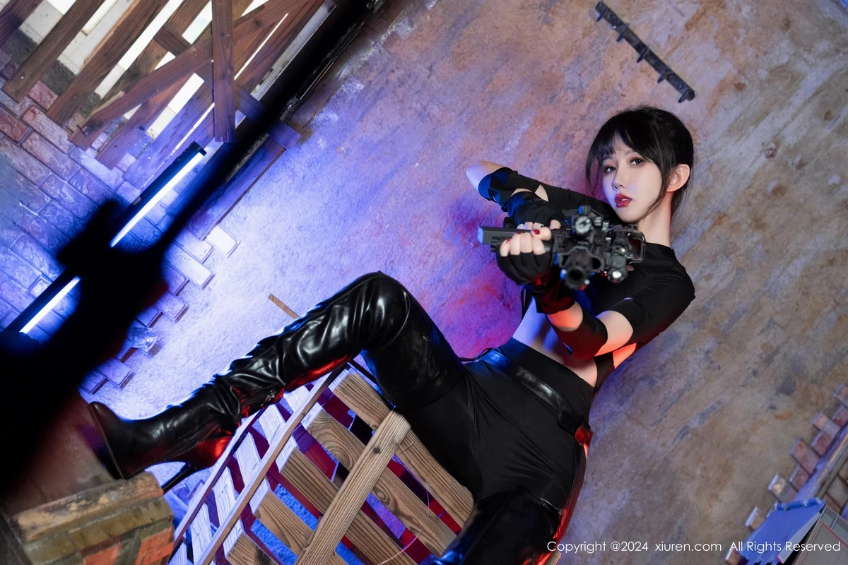 秀人集.com_[XiuRen秀人网]No.8177_模特波巧酱冷艳女特工主题性感黑色镂空服饰秀曼妙身姿诱惑写真91P