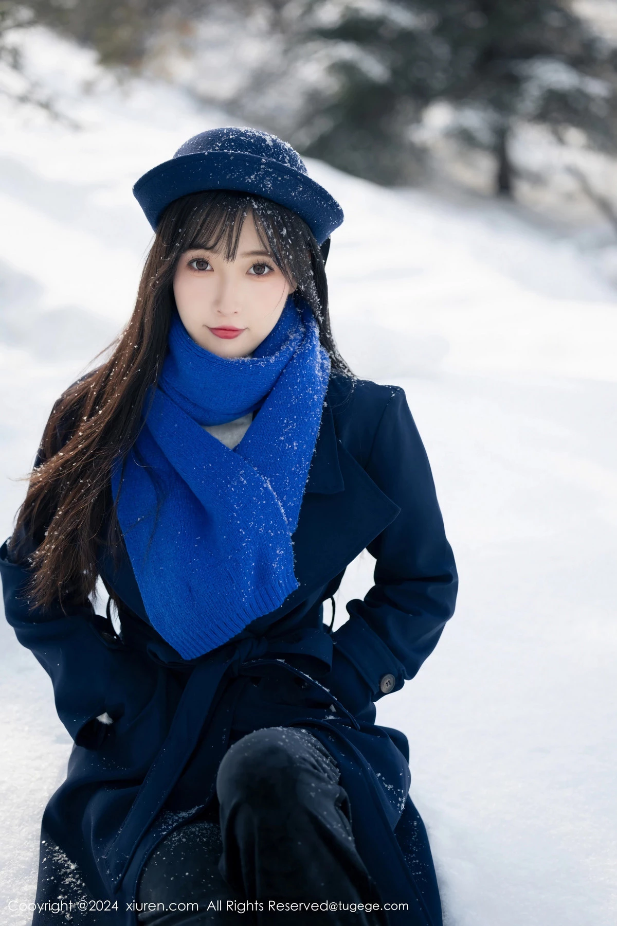 秀人集.com_[XiuRen秀人网]No.8325_模特林星阑雪地场景+性感黑色蕾丝情趣内衣配黑丝吊袜诱惑写真88P