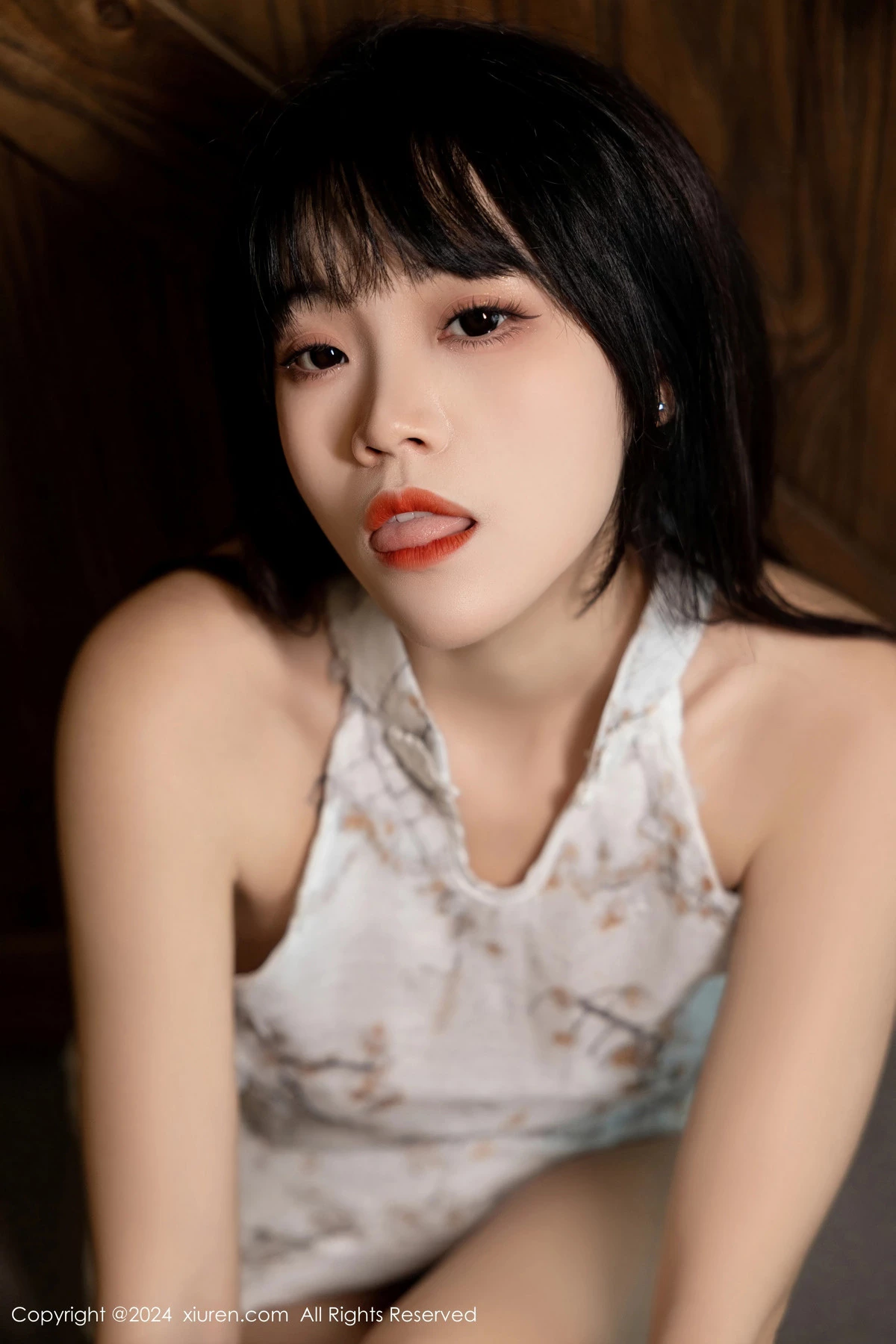 秀人集.com_[XiuRen秀人网]No.8434_模特唐安诺性感带图案连衣短裙露黑色内衣秀曼妙身姿诱惑写真59P