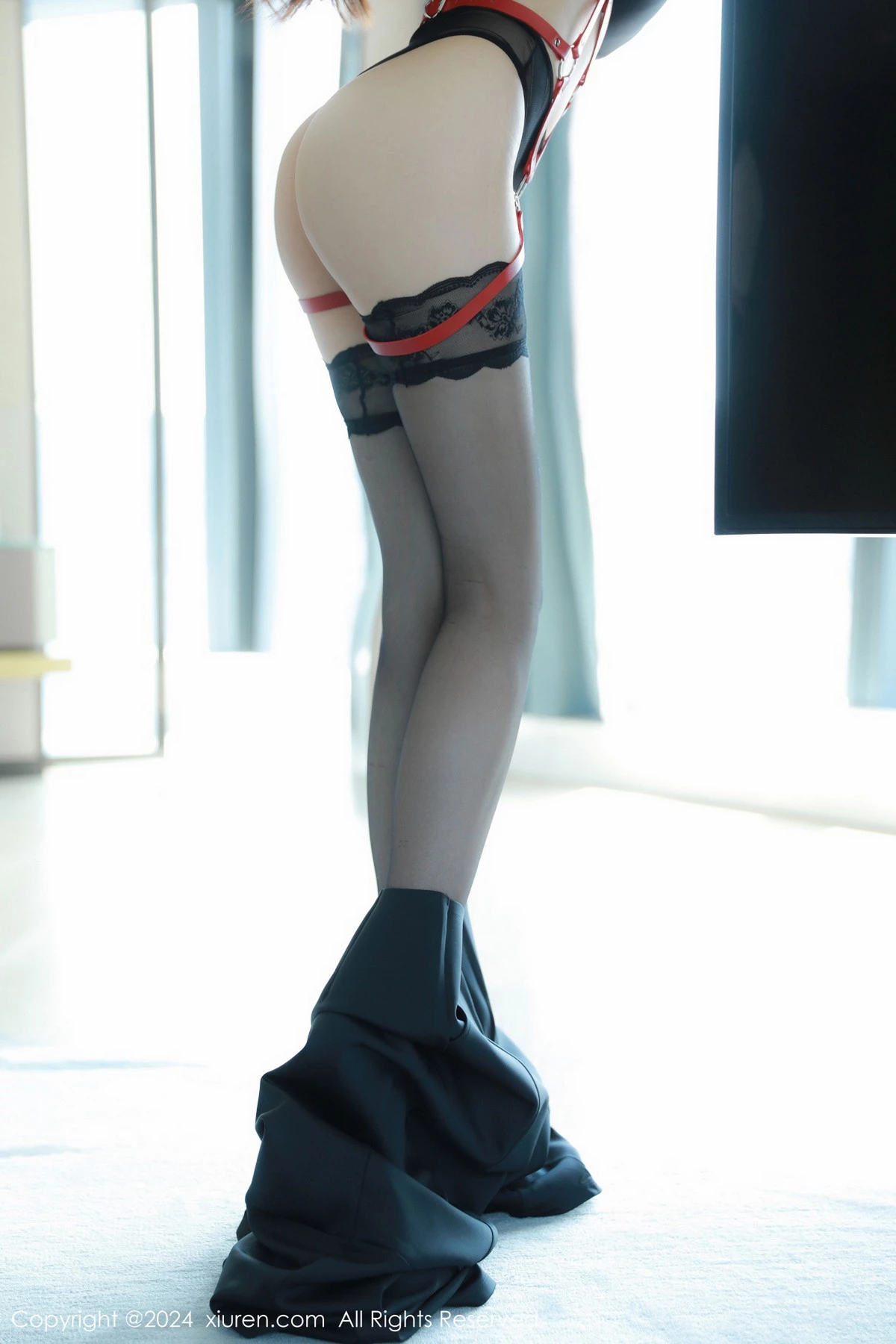 秀人集.com_[XiuRen秀人网]No.8524_模特清妙捆绑主题红色带子情趣服饰配黑丝袜秀惹火身材诱惑写真80P