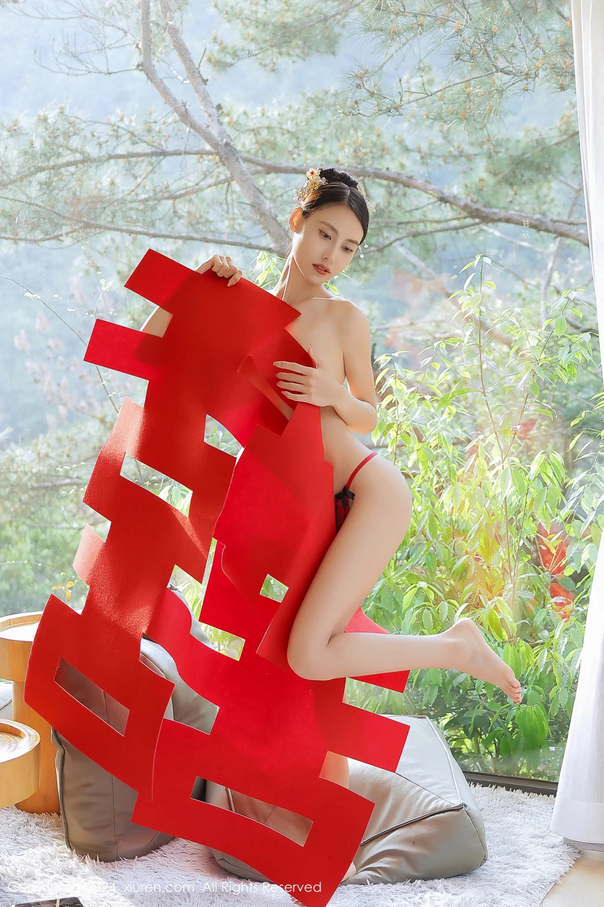 秀人集.com_[XiuRen秀人网]No.8534_模特Lingyu69新娘主题性感红色中式新娘服饰秀惹火身段诱惑写真77P