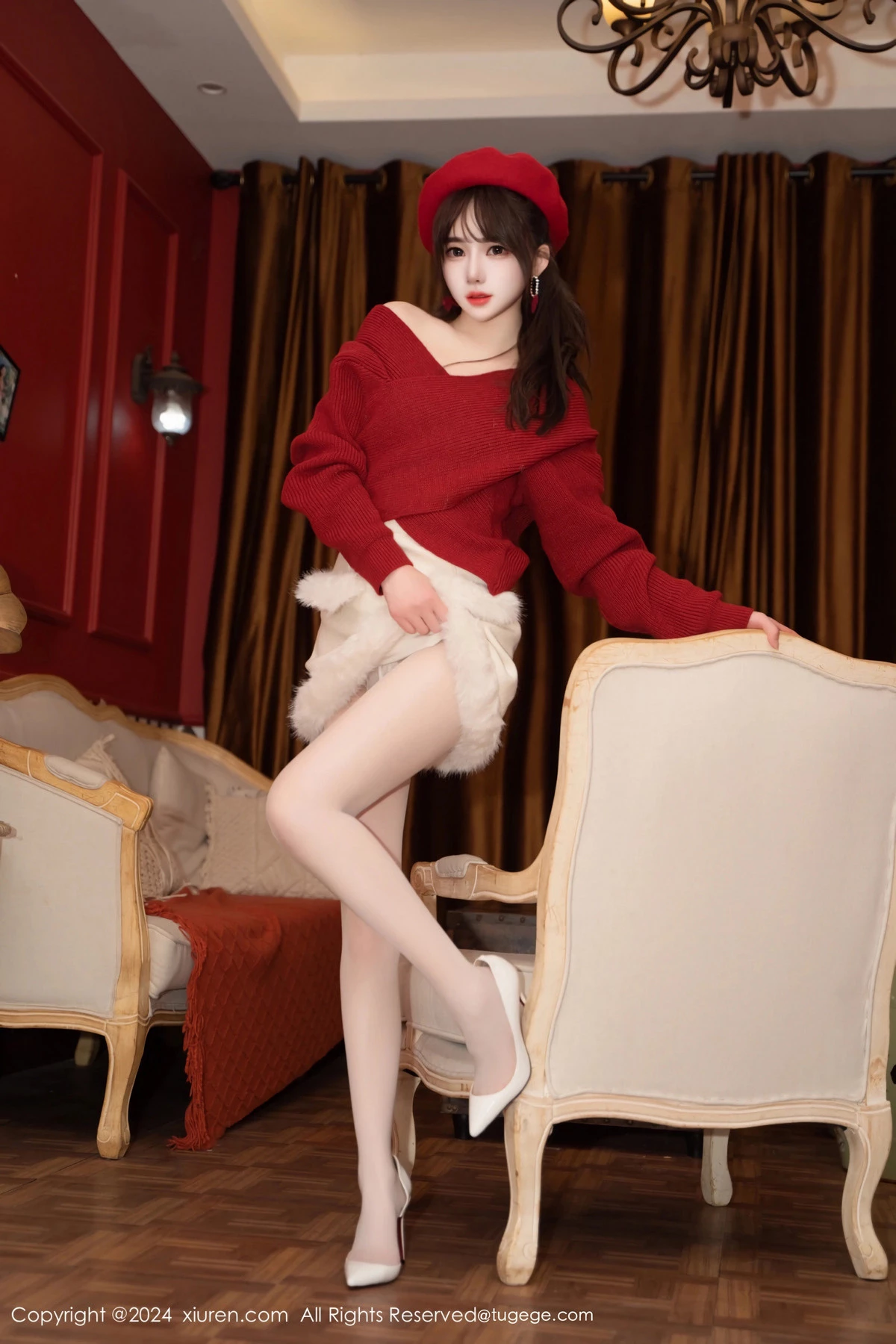 秀人集.com_[XiuRen秀人网]No.8551_模特林月月私房性感红色毛衣配开档肉丝秀柔美身姿完美诱惑写真81P